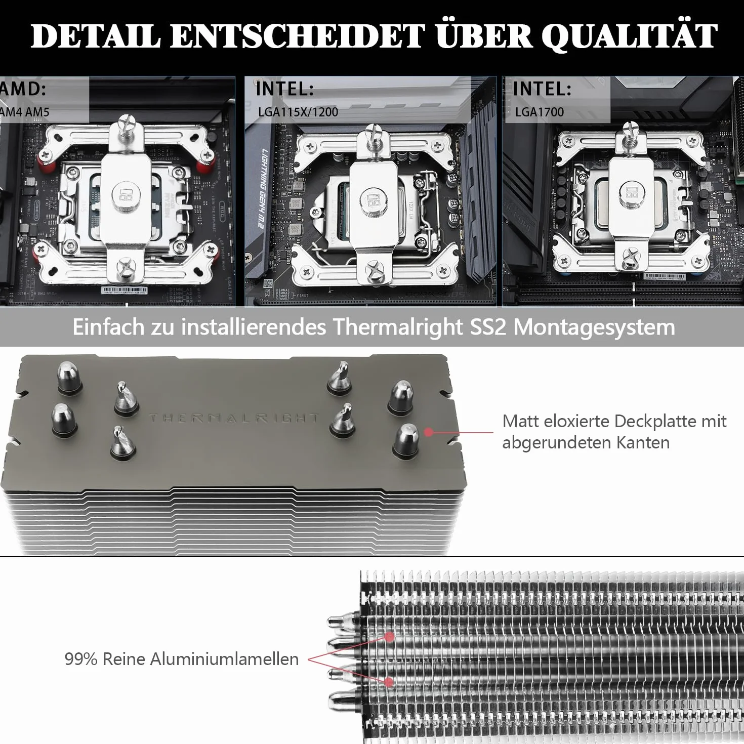 Thermalright Assassin Spirit 120 V2 PLUS CPU chłodnica 4 rury cieplne z technologią AGHP, podwójny wentylator PWM 120 mm, chłodzenie powietrzem CPU, wysokość 154 mm, do AMD AM4 AM5/Intel