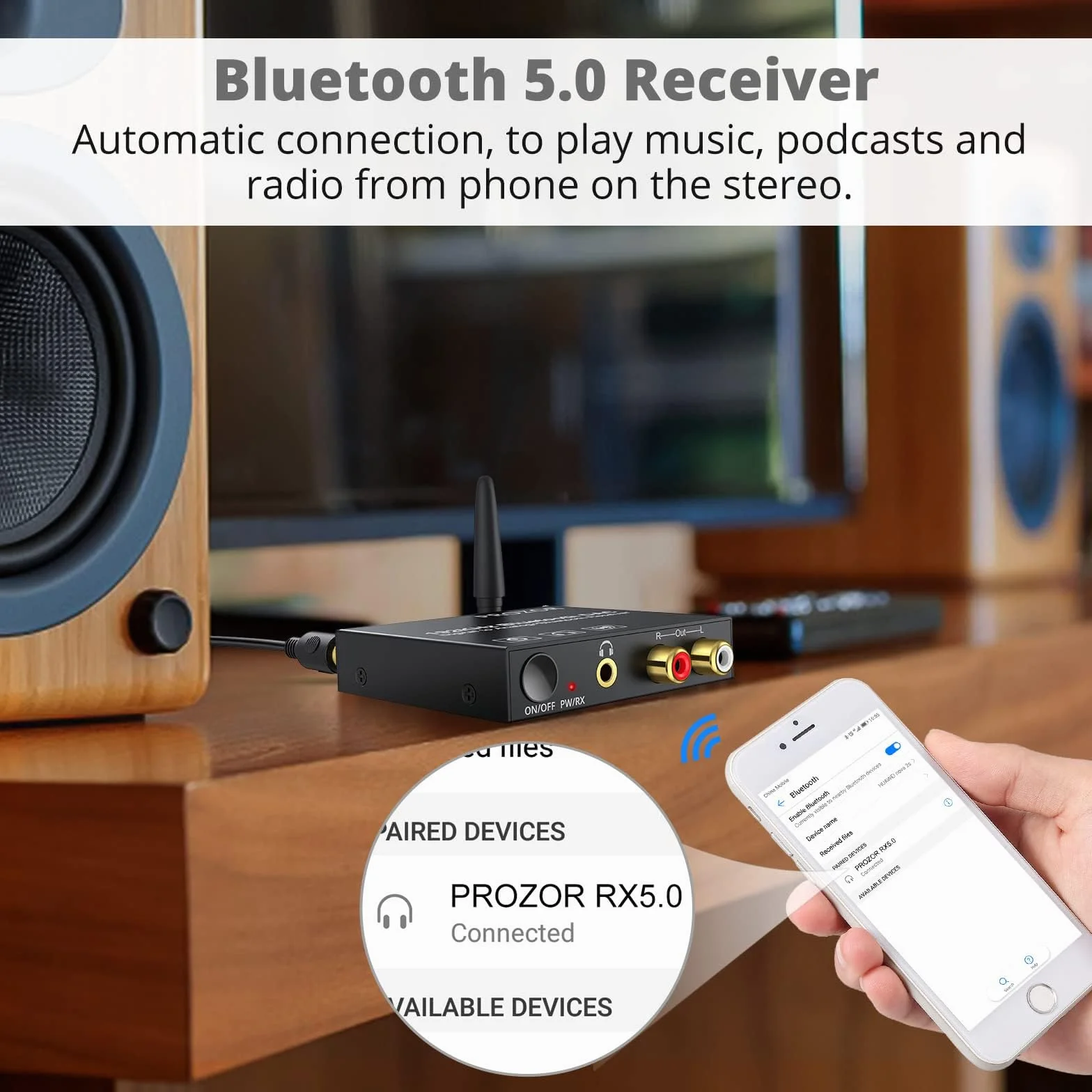 PROZOR 192 kHz cyfrowy na analogowy konwerter audio z odbiornikiem Bluetooth 5.0 przetwornik DAC cyfrowy koncentryczny Toslink na analogowy stereo L/R RCA 3,5 mm adapter audio Toslink optyczny do 3,5 mm