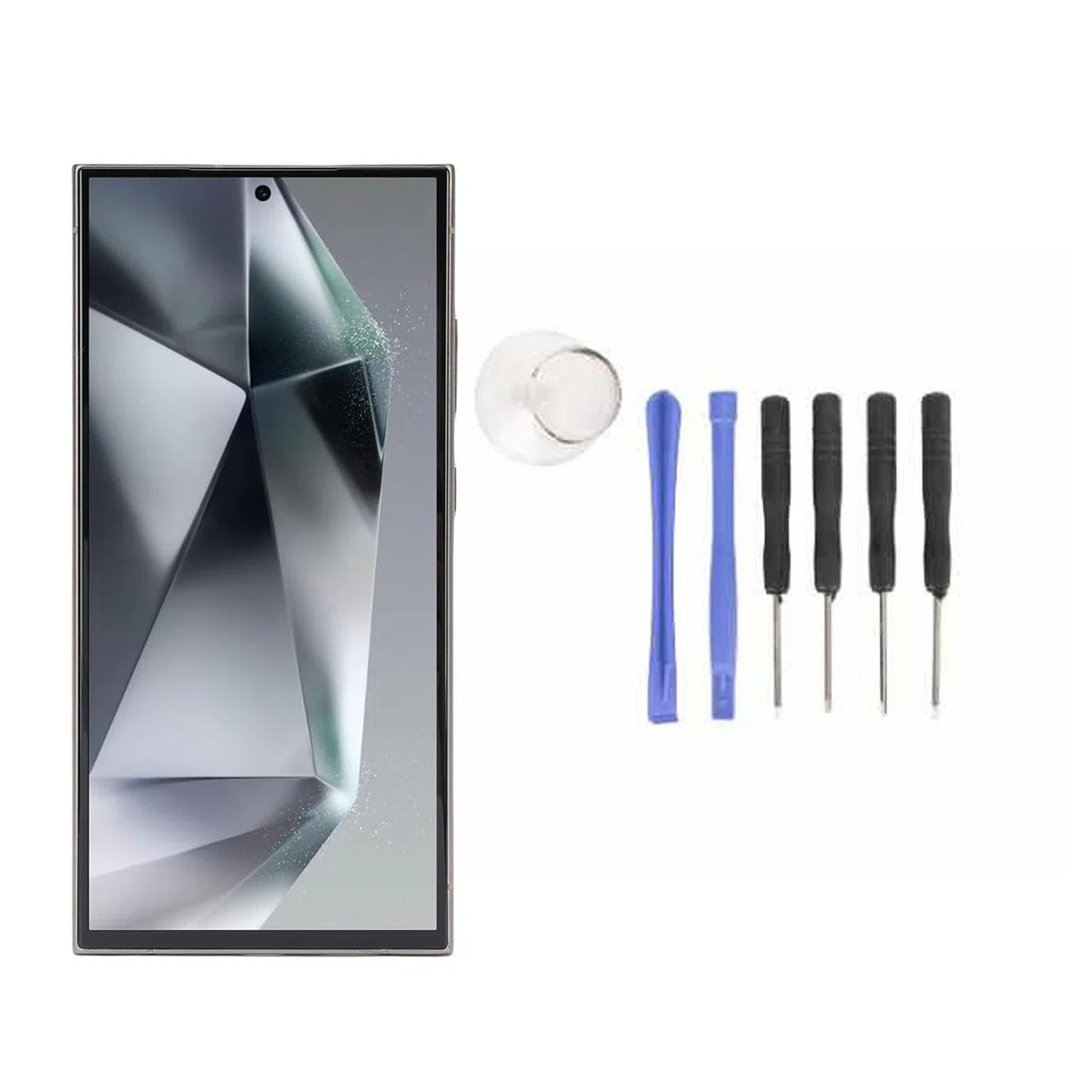 Alomejor Wymiana Ekranu Telefonu do S24 Ultra 5G Digitizer z obsługą Linii Papilarnych Zespół Ekranu 6,8 Cala dla łatwej Instalacji (GRAY)