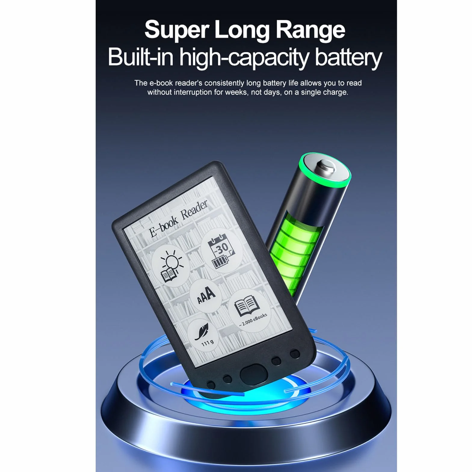 E Reader, Duży Ekran Dotykowy Ekran Dotykowy E Reader, HD Digital E, z ochronną obsługą Baterii 2500 MAh do 32G (4G)