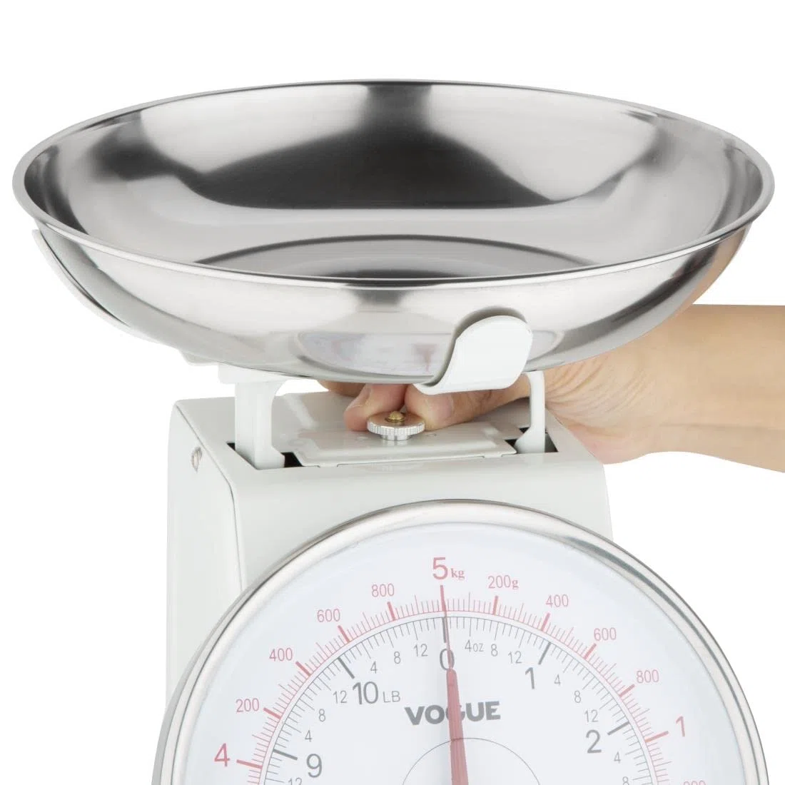 Weighstation Duża patelnia kuchenna o wadze 5 kg ze stali nierdzewnej