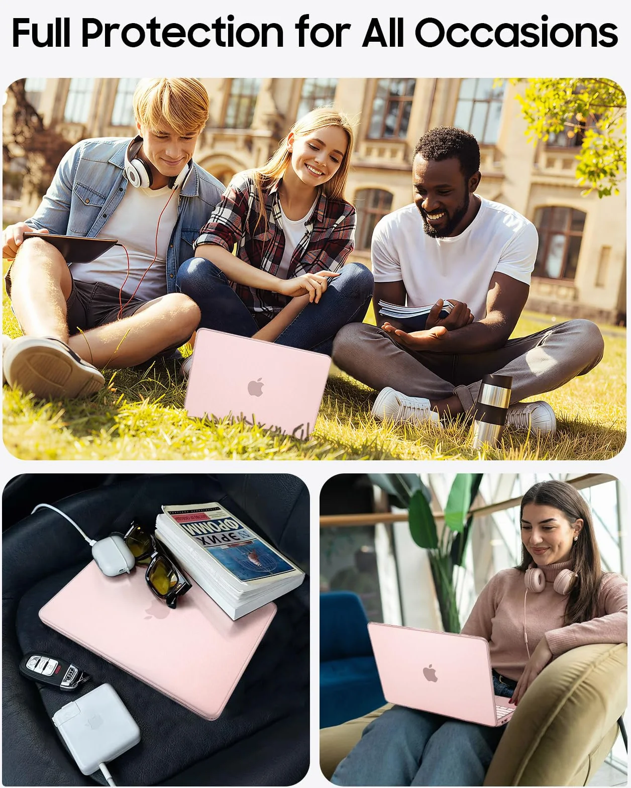 Fintie Etui kompatybilne z MacBook Neo 13 cali A3404 A18 Pro Chip, [100% odpowiada oficjalnemu kolorowi] Premium ultracienkie, matowe, twarde etui, różowe