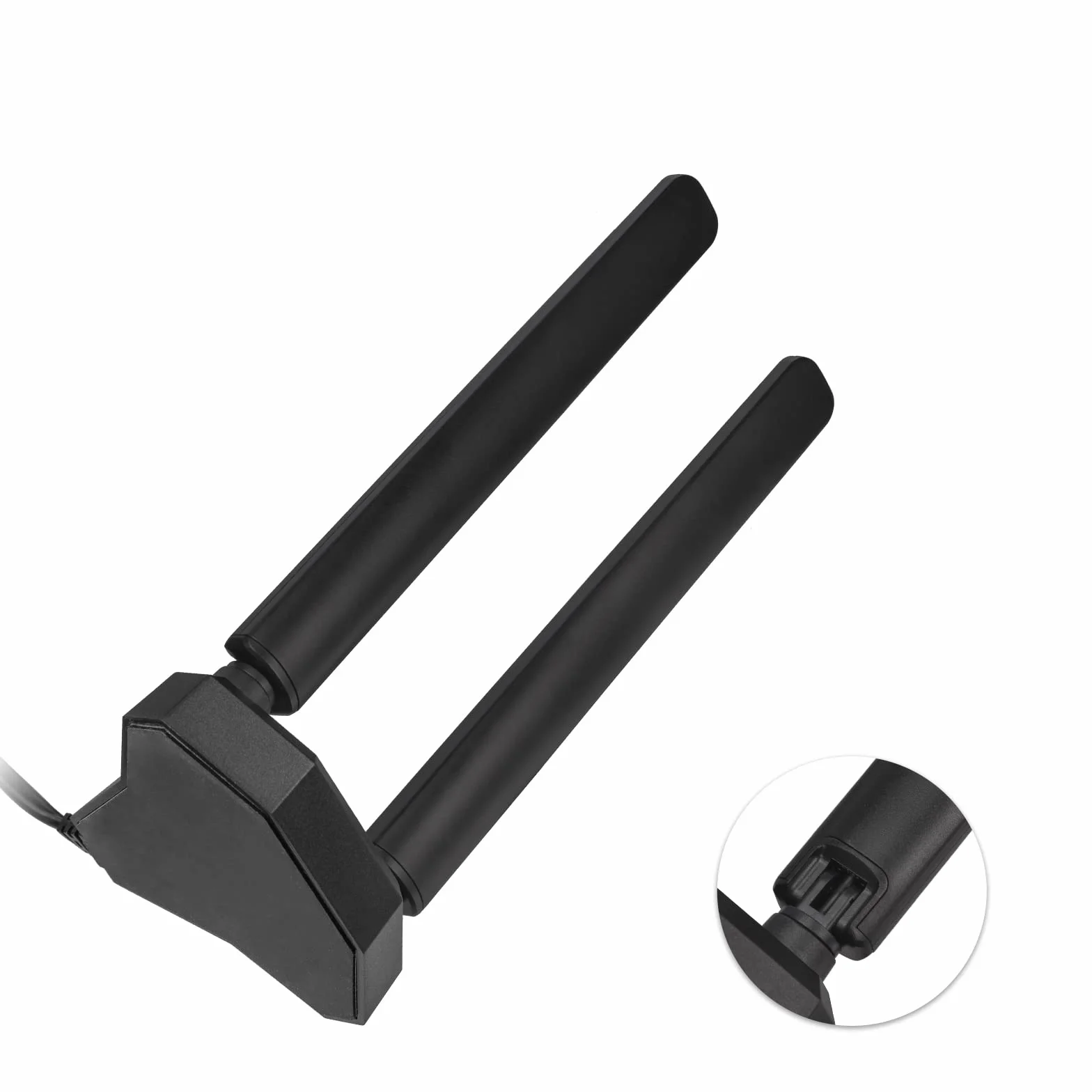 Eightwood Antena Tri-Band WiFi 6E 2,4 GHz 5,8 GHz 6 GHz RP-SMA magnetyczna 2 m