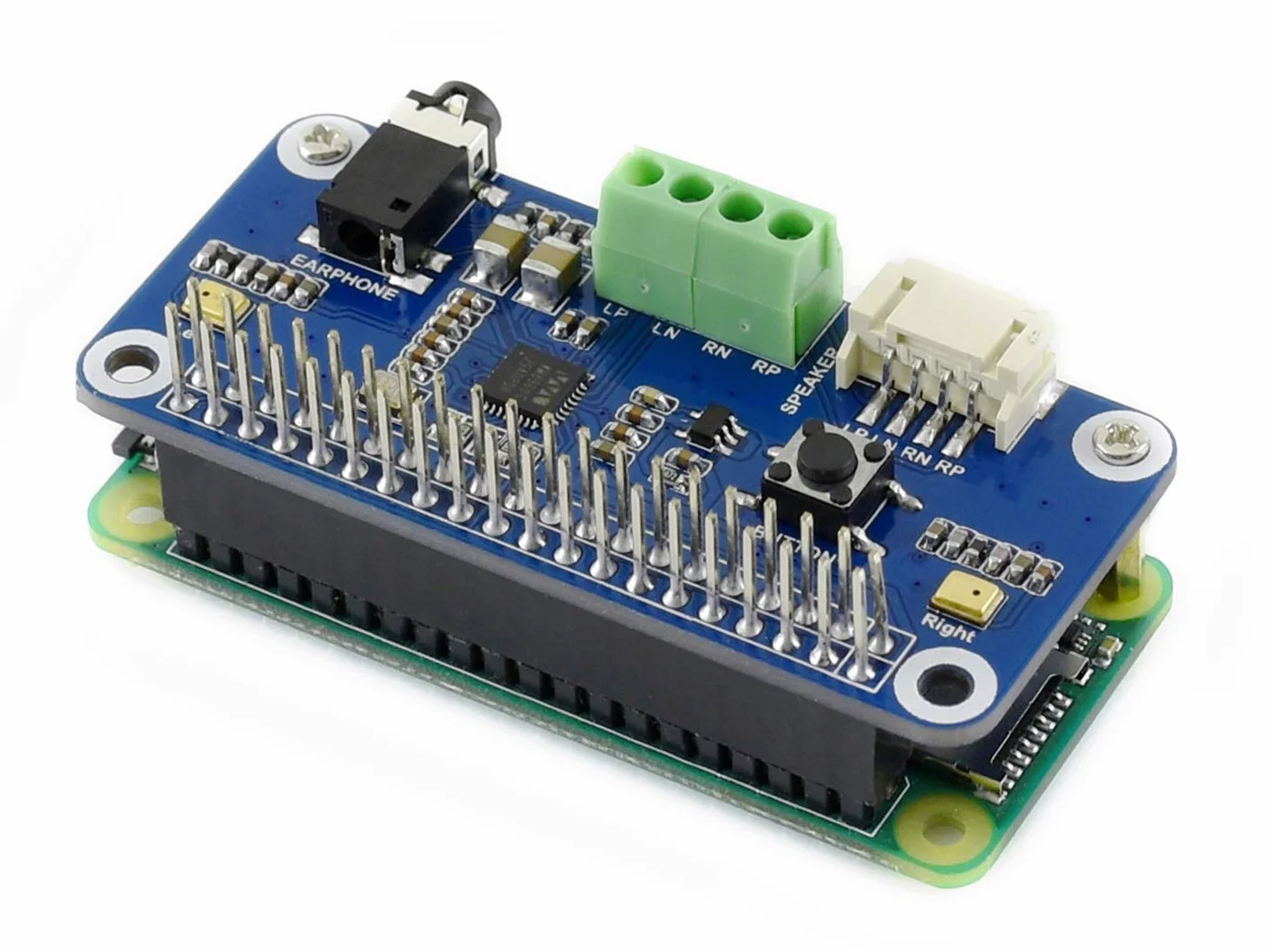 Waveshare WM8960 Audio Hi-Fi Sound Card HAT for Raspberry Pi Stereo CODEC Play Record I2S Interface