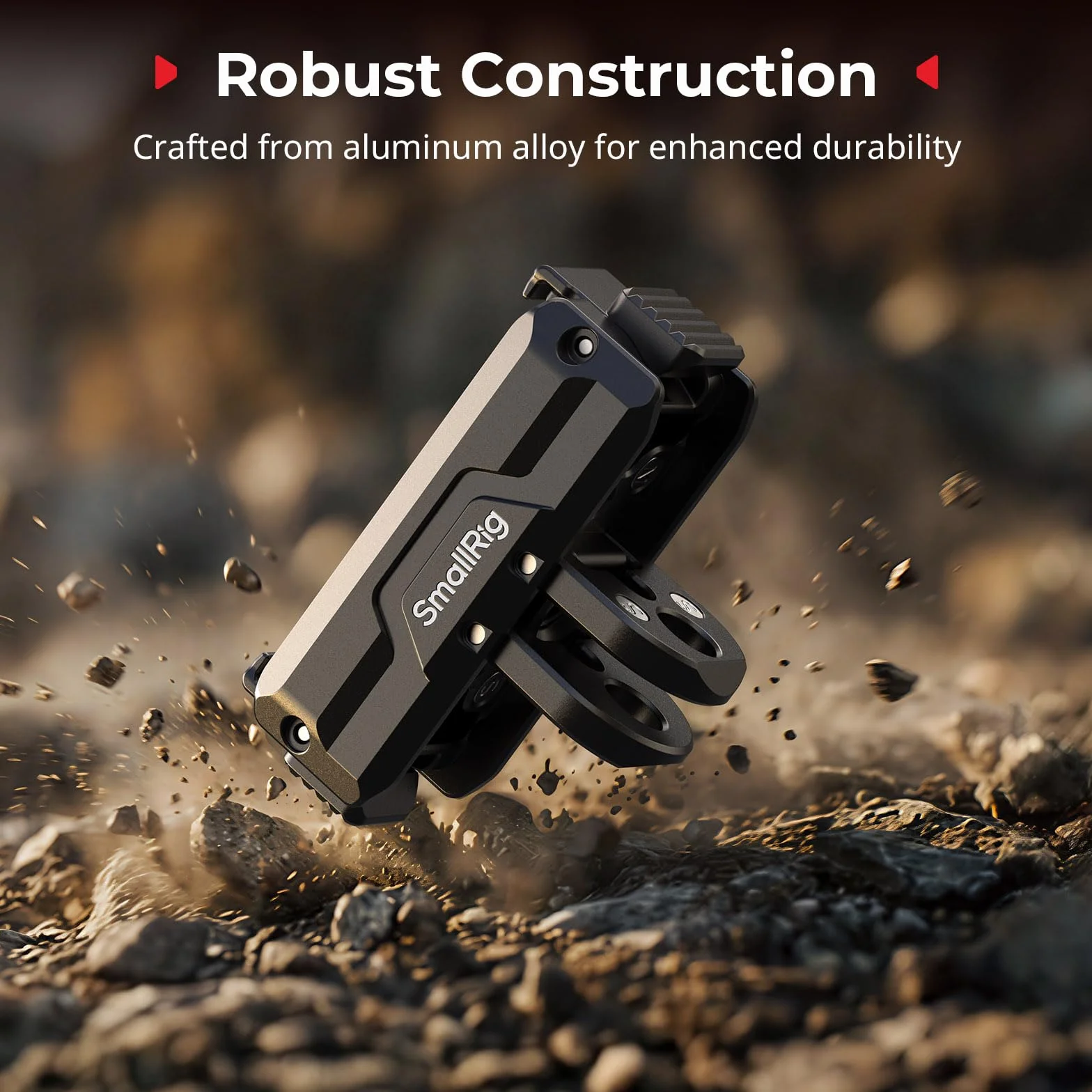 SMALLRIG Magnetyczny uchwyt adaptera z podwójnym mocowaniem do DJI Osmo Action 6/Osmo Nano, dwukierunkowy magnetyczny uchwyt szybkozłączki składany z 2-bolcowym mocowaniem - 5890