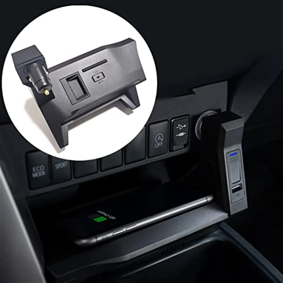 Bezprzewodowa ładowarka samochodowa, dla Toyota, dla RAV4, RAV 4 Hybrid 2013-2018 ładowarka do telefonu QI płyta ładująca akcesoria do uchwytów na telefon Bezprzewodowa ładowarka samochodowa