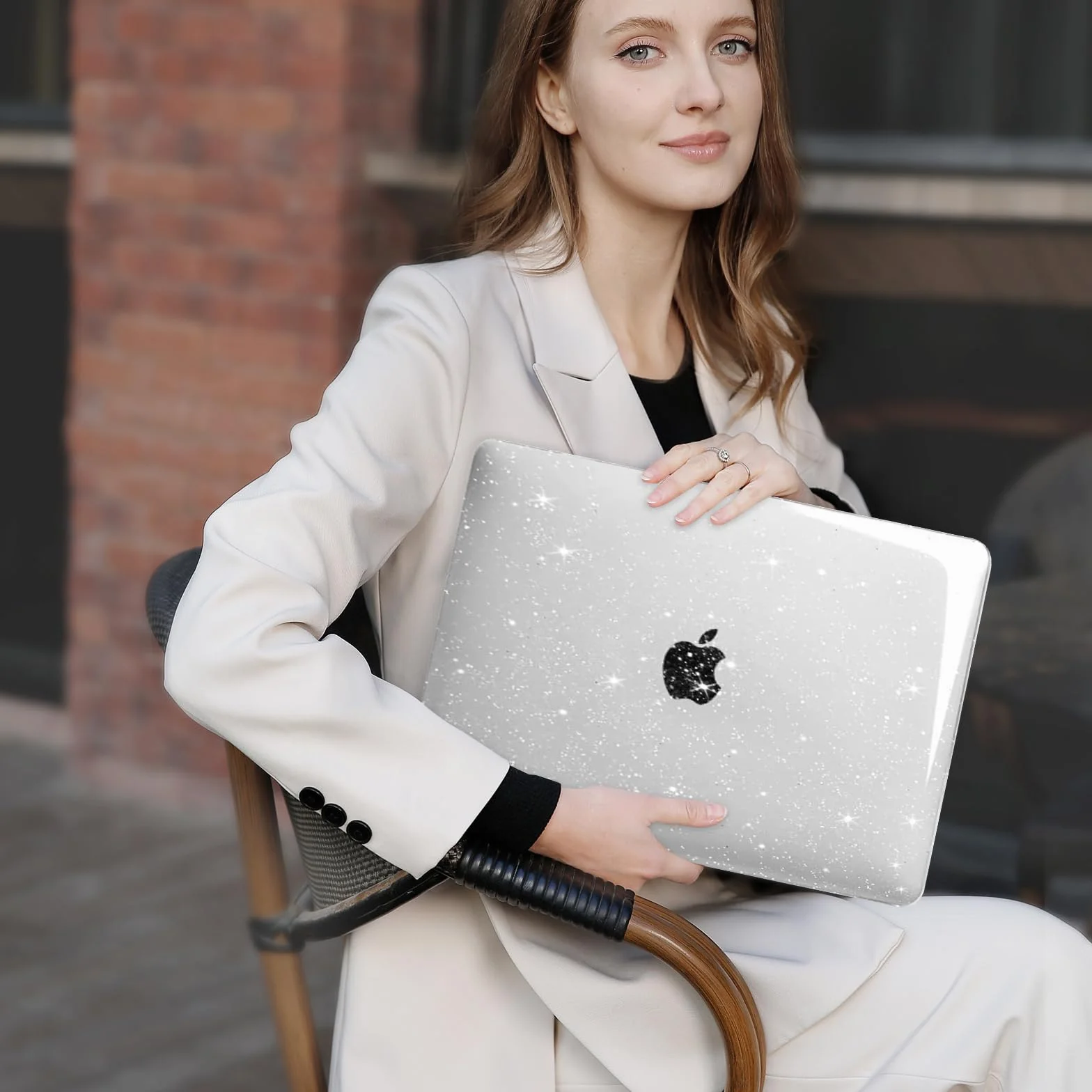 MOSISO Etui kompatybilne z MacBook Air 34.5 cm 2022-2024 M3 A3113 M2 A2681 twarda obudowa z tworzywa sztucznego przezroczysta