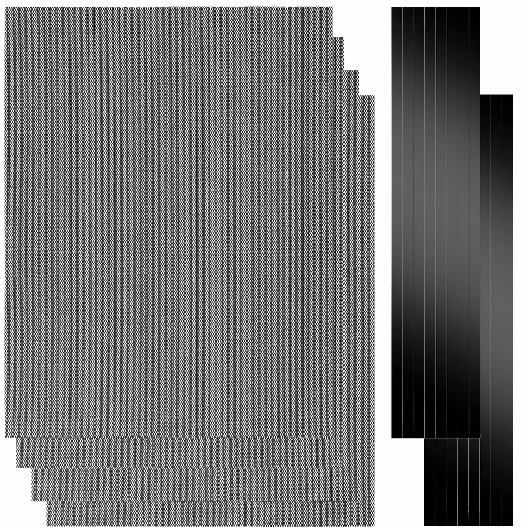 Filtr siatkowy PC obudowa 400x300 mm pyłoszczelny z paskiem magnetycznym 4 sztuki