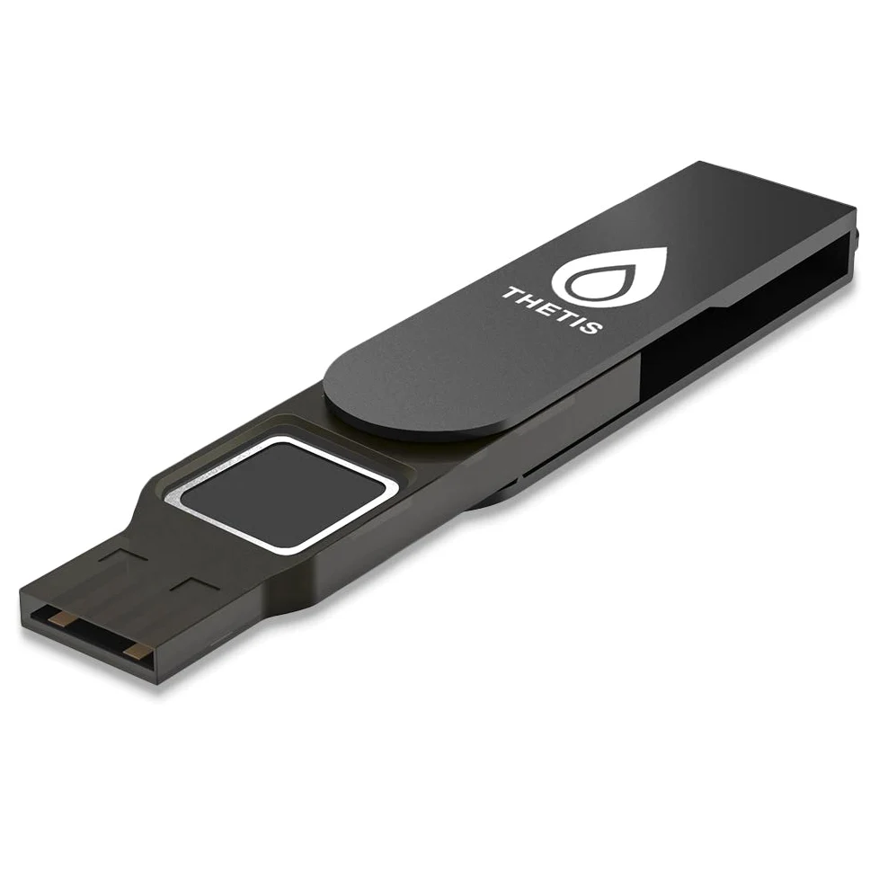Thetis FIDO2 Klucz bezpieczeństwa USB A, dwuskładnikowy uwierzytelniacz, wielowarstwowa ochrona HOTP / U2F kompatybilny z Windows, MacOS, Gmail, Linux do biura biznesowego - czarny