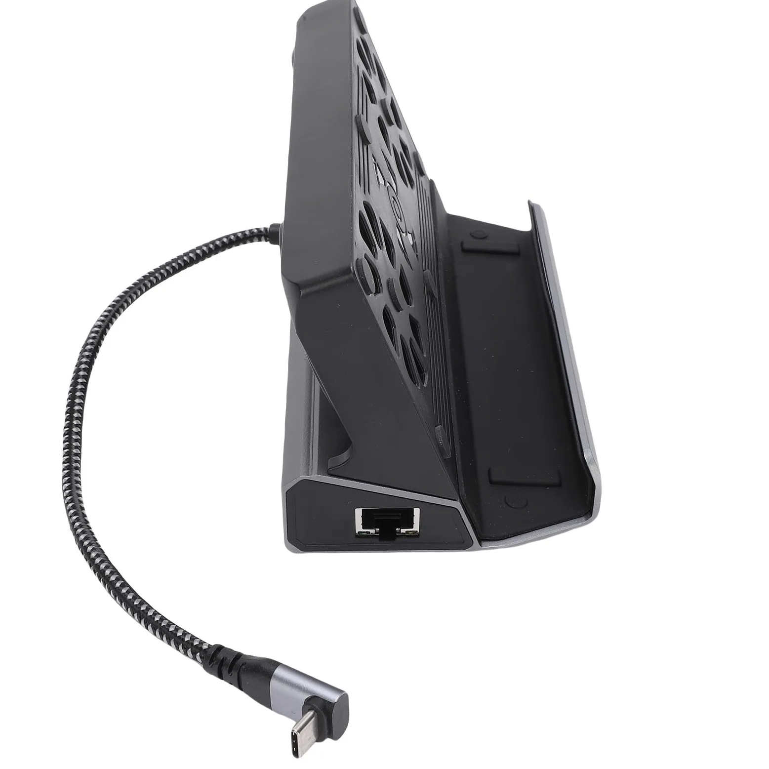 GOWENIC Stacja Dokująca RGB z Podwójnym Wentylatorem do Konsol do Gier |Hub 10 W 1 z Wyjściem 4K, Szybkie ładowanie PD 100 W, Gigabit Ethernet, USB 3.0, Kompatybilny z Legion Go S, Steam Deck OLED,