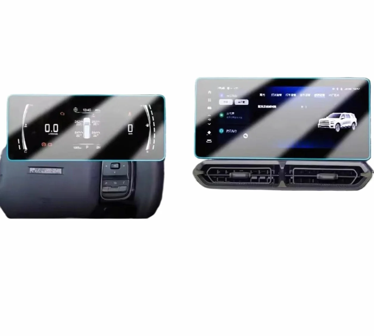 BIPANO Dla Haval, H5 2023 2024 nawigacja samochodowa Gps i deska rozdzielcza folia ochronna na ekran ze szkła hartowanego folia ochronna na szybę samochodu(Dashboard And Gps)