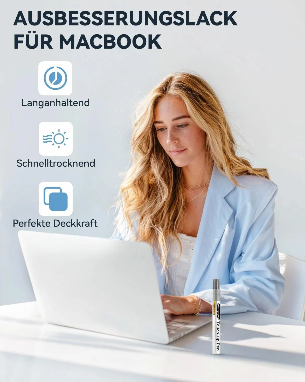 Sztyft do usuwania zarysowań MacBook Air Pro M1 M2 M3 aluminium naprawa lakieru
