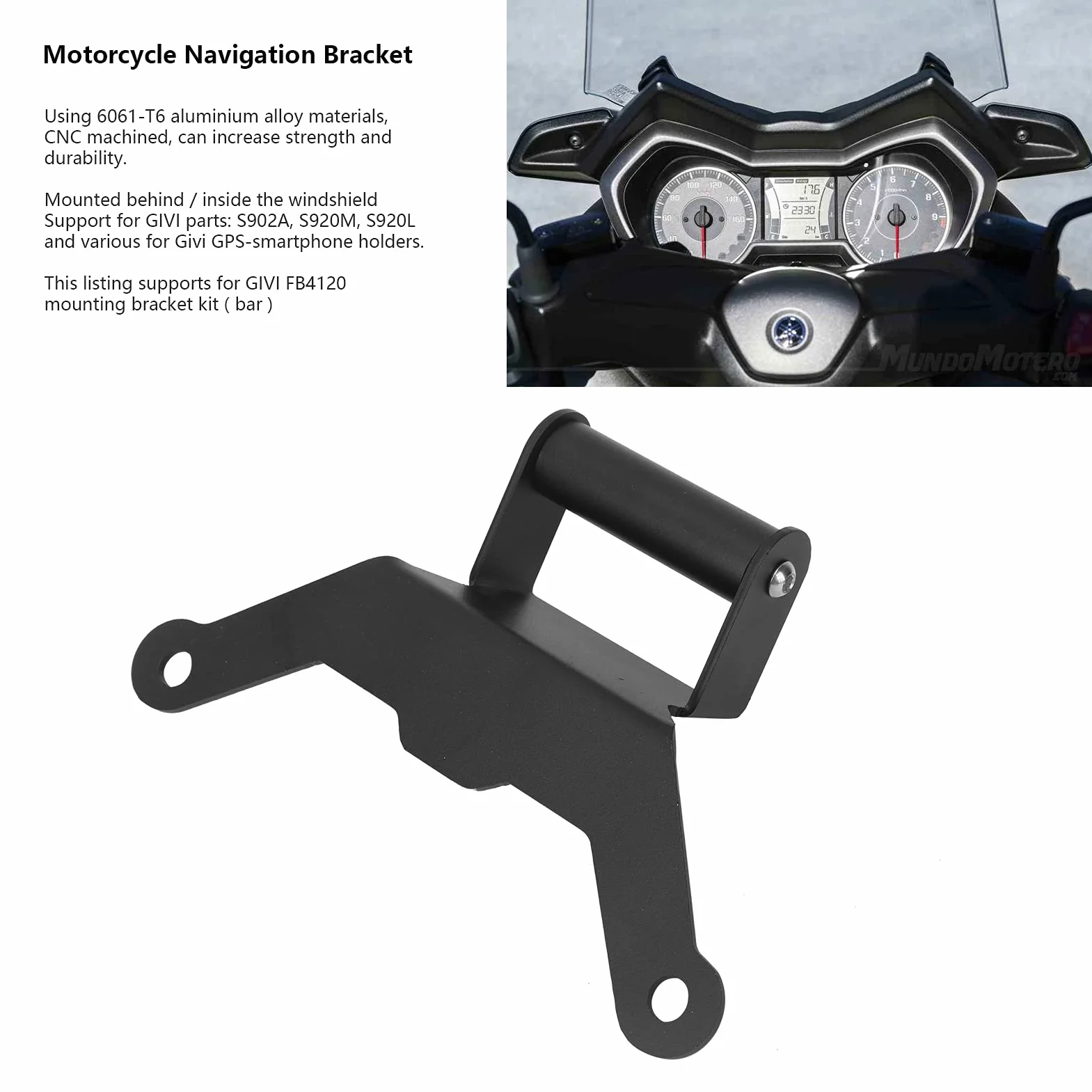 Aluminiowy uchwyt nawigacyjny do XMAX 250 300 500 2018 2021 Wsporniki montażowe do urządzeń elektrycznych Sportowych Motorowych