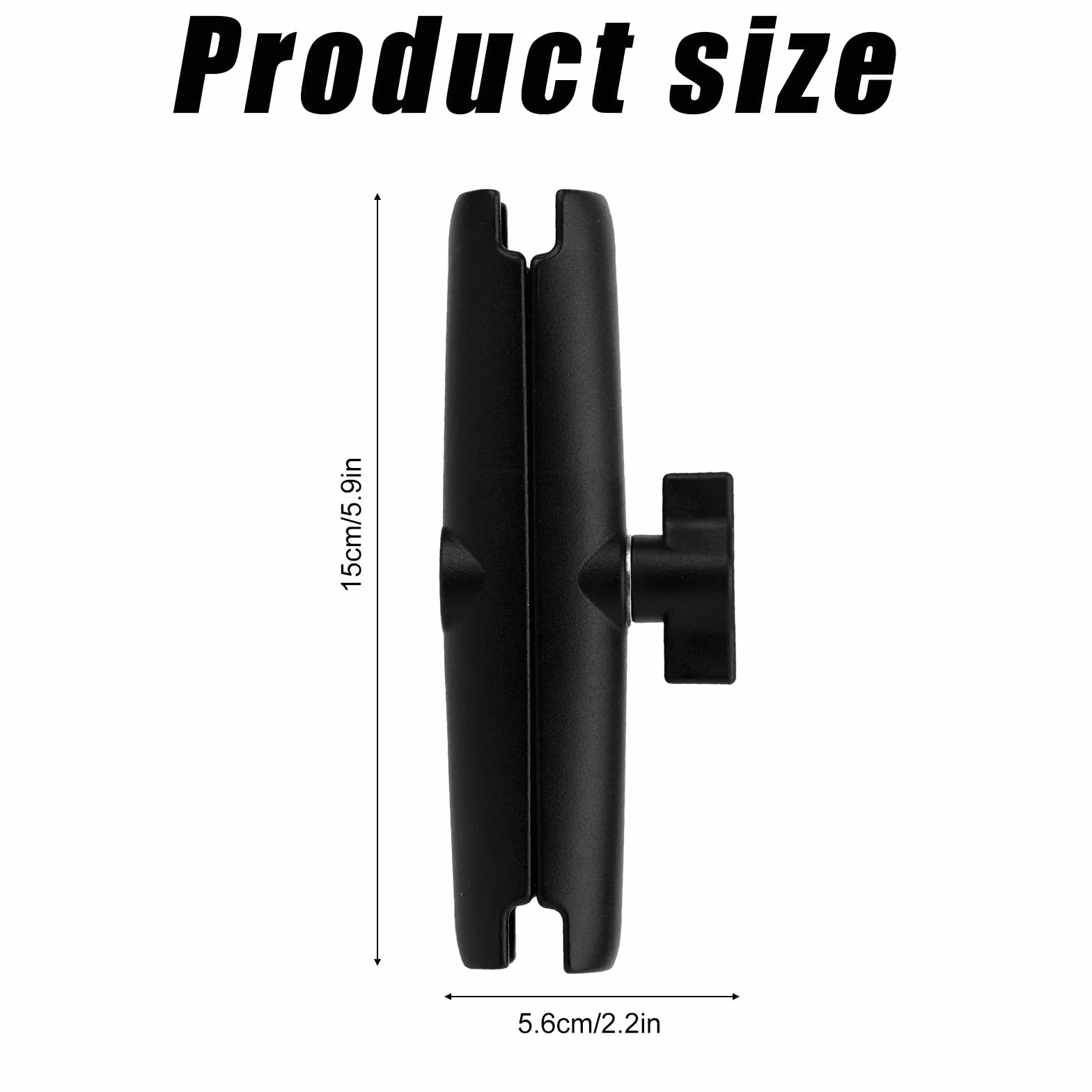 Gosknor Uchwyt na Ramię z Podwójnym Gniazdem, 15cm Aluminiowe Ramię z Podwójnym Gniazdem do Uchwytu na Telefon Rower Ciężarówka Ramiona Montażowe do Elementów Kulowych 1"
