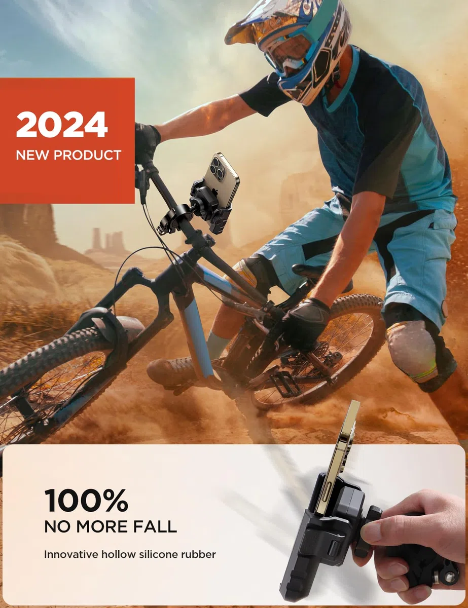 JOYROOM 2024 uchwyt na telefon motocyklowy, uchwyt na telefon komórkowy, antywibracyjny, uchwyt na telefon rowerowy, uniwersalny do iPhone 15 14 13 PRO Max, Samsung S24 S23 Ultra, 4,7-7" Smartfony