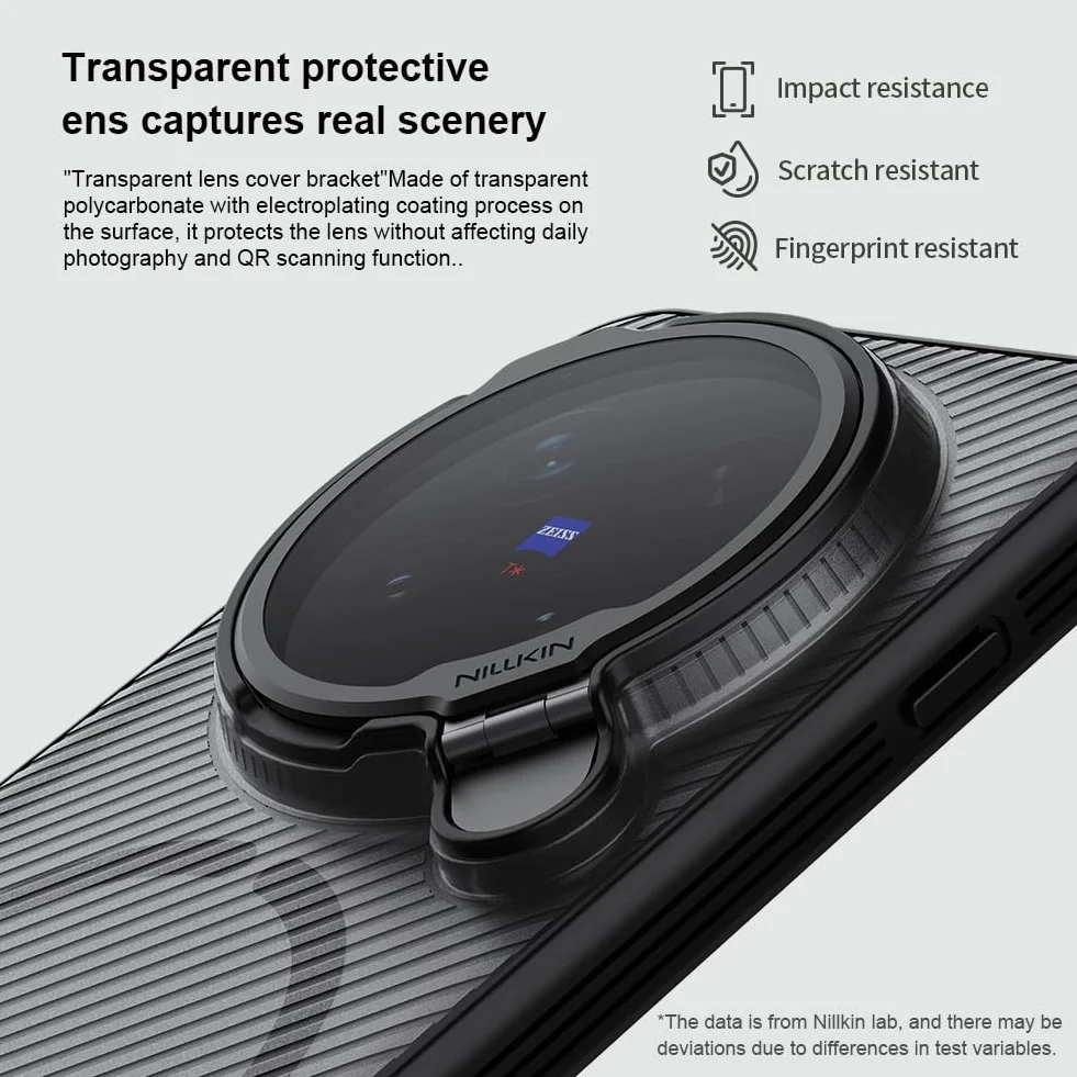 Etui do Vivo X300 Pro, ochrona obiektywu aparatu, składana podpórka, tylna obudowa TPU pasuje do MagSafe, narożniki, odporna na wstrząsy poduszka powietrzna (szary)