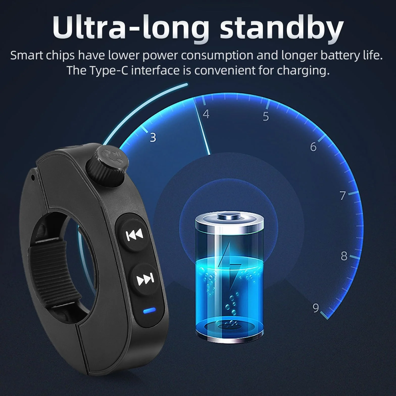 Bezprzewodowy pilot Bluetooth IPX6 wodoodporny do samochodu roweru motocykla