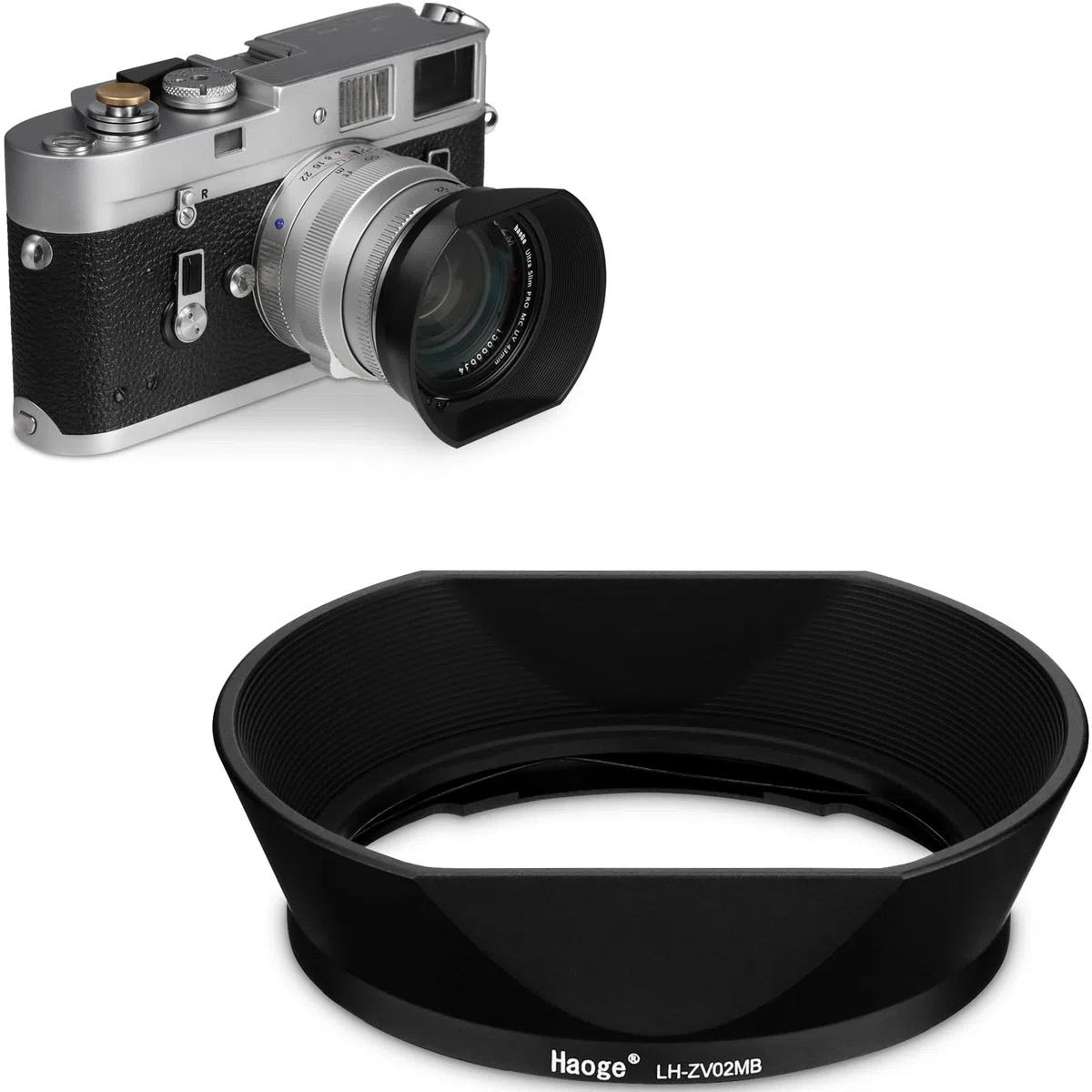 Haoge LH-ZV02MB Kwadratowa metalowa osłona obiektywu do Voigtlander Nokton 35mm f/1.4 II, 40mm f1.4,50mm f1.5 II 28mm f1.5 VM Mount, Carl Zeiss Biogon T* 35mm f2 ZM, 2.8/35 35mm f2.8 ZM, 50mm f2 ZM
