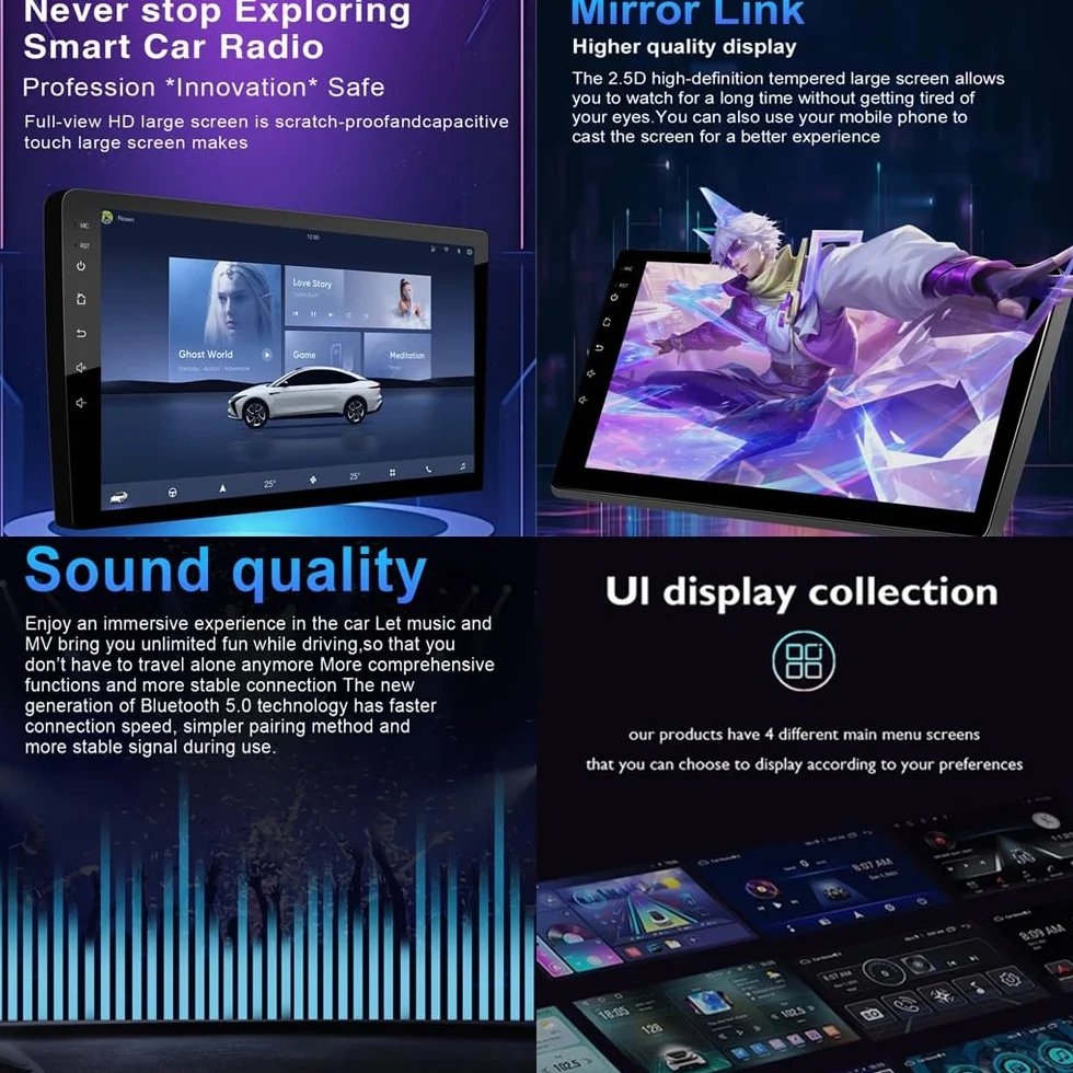 Radio Samochodowe dla Honda Jazz 3 2015-2020 Fit 3 GP GK 2013-2020 Przenośny OdtwarzaczDotykowym Hd, Bluetooth, Wi-Fi, Radiem, Wideo I Muzyką; Mirror Link, 4 Rdzeń 4G+64G