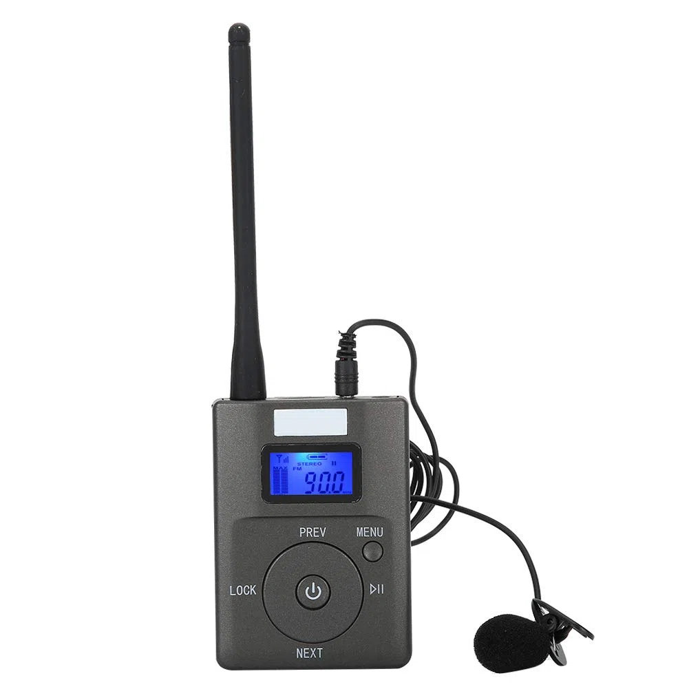Socobeta Mini adapter audio, przenośny, bezprzewodowy nadajnik stereo, radioodtwarzacz broadcast, adapter z podświetleniem anteny, ekran LCD, złącza Aux 3,5 mm
