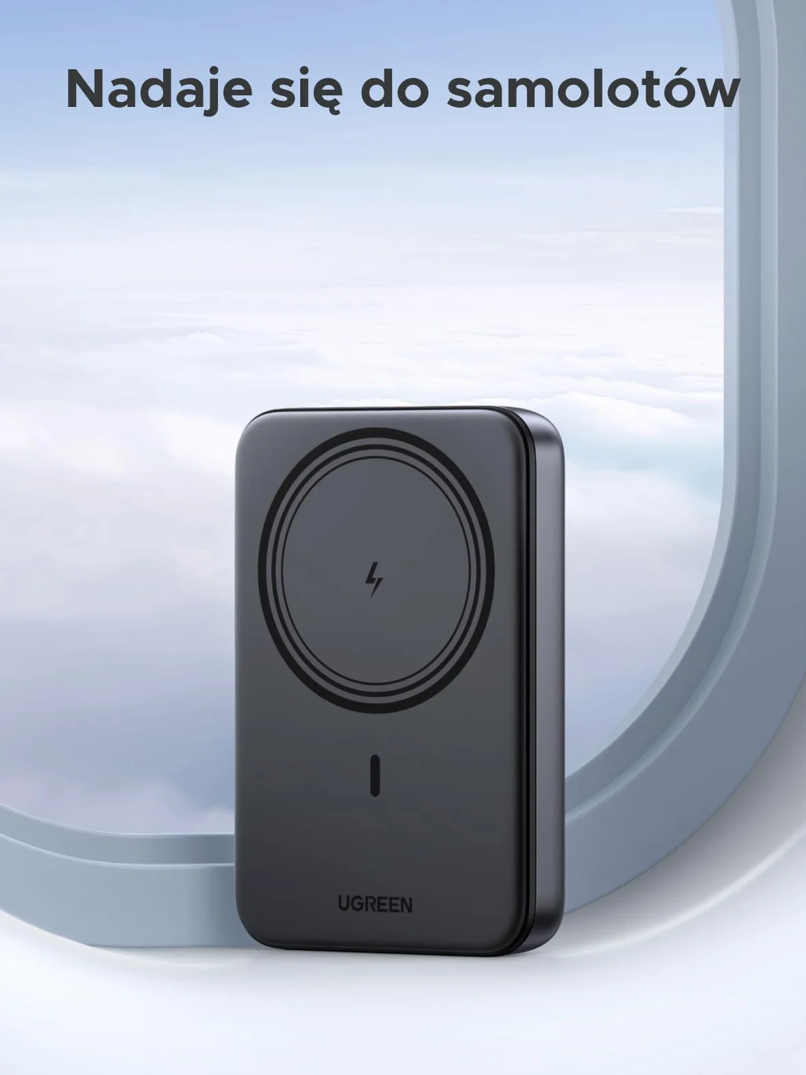 UGREEN Wireless Powerbank 10000mAh Magnetic Power Bank z szybkim ładowaniem USB-C MagSafe iPhone 17 Pro Max/16/15-12 czarny