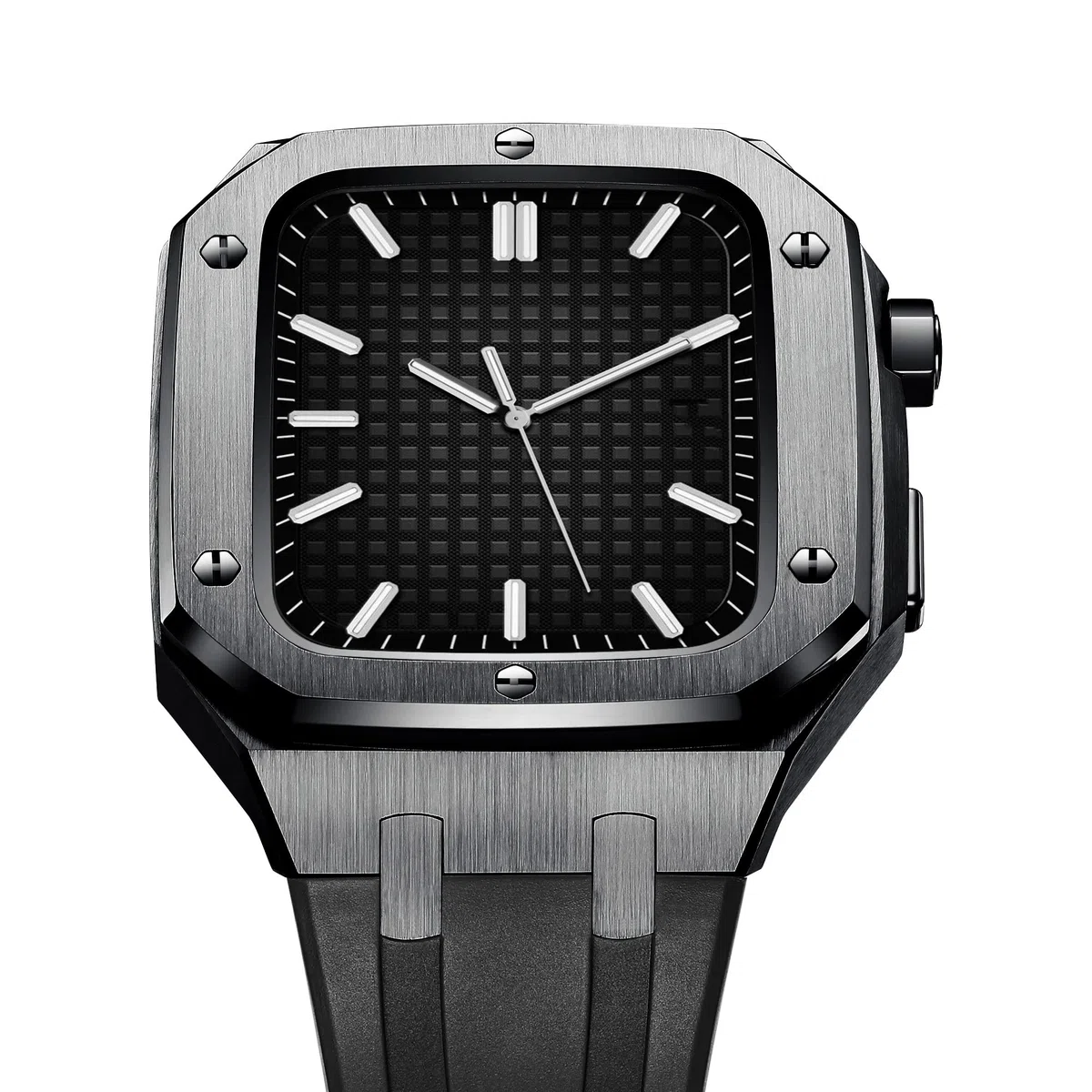 Do Apple Watch Mod Kit wytrzymała obudowa ze stali nierdzewnej z paskami do Apple Watch serii 7 (45 mm) i serii 6/SE/5/4 (44 mm) akcesoria do modów, 44MM FOR 6/5/4/SE, Agat