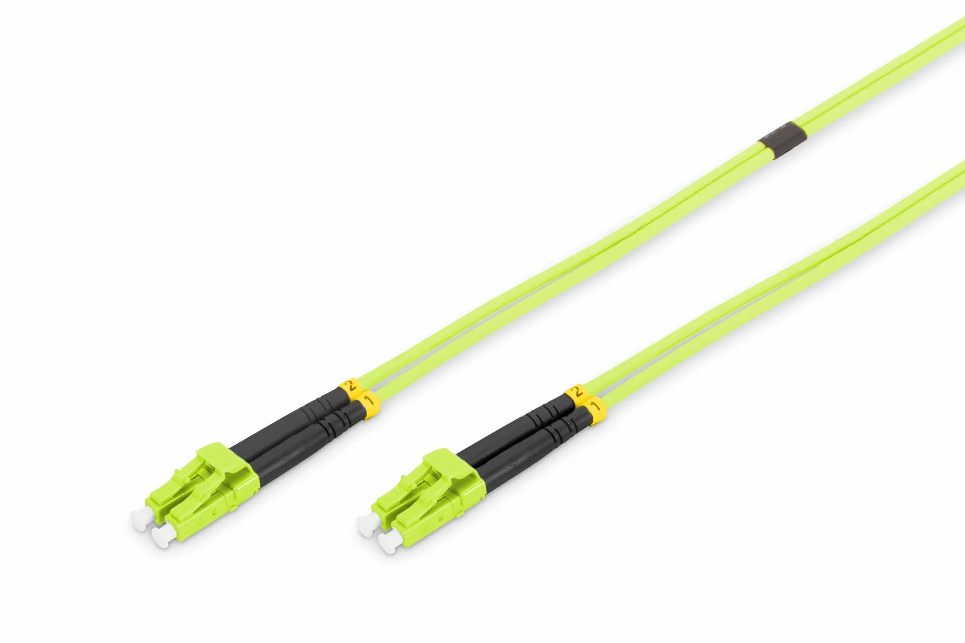 DIGITUS DK-2533-01-5 – Kabel Światłowodowy OM5 – 1 m – LC do LC – Dupleksowy – 1/10/40/100 Gbit/s – MM Wielomodowy Światłowodowy Kabel LAN – Typ Włókna: 50/125 µ – Limonkowy (Lime Green)