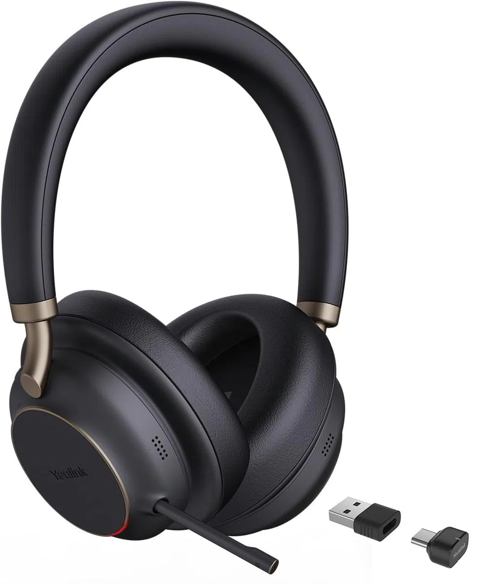 Yealink BH76 Plus zestaw słuchawkowy Bluetooth z redukcją szumów do pracy, zestawy słuchawkowe ANC z mikrofonem, wysuwane ramię mikrofonowe, słuchawki z certyfikatem zespołu