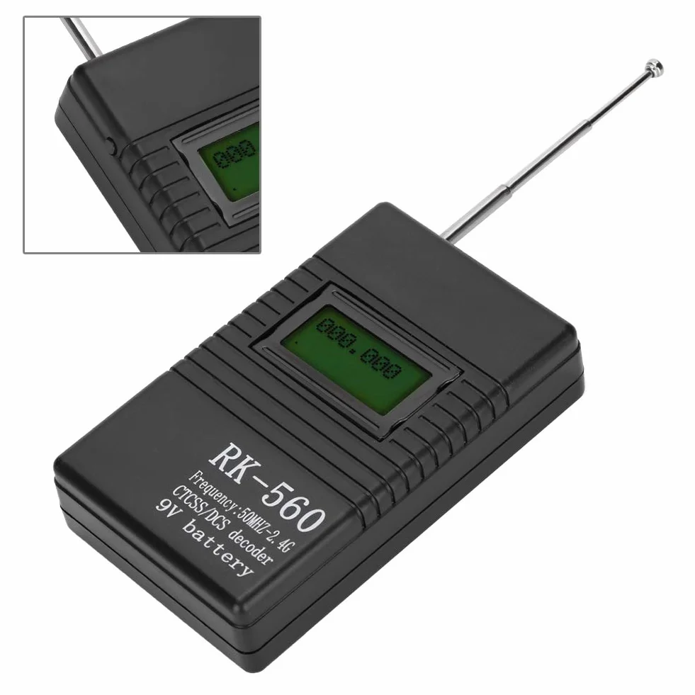 Przenośny Ręczny Licznik Częstotliwości, Dokładny Miernik Częstotliwości RK560 50 Mhz-2.4 Ghz, Przenośny Ręczny Tester Częstotliwości Radiowej, z Anteną