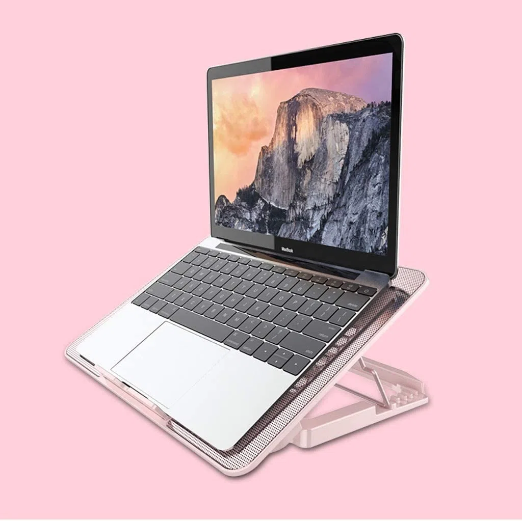 Ergonomiczny stojak chłodzący do laptopa, podkładka chłodząca do laptopa, 30-43.2 cm, płyta chłodząca do laptopa, uchwyt, wyciszony wentylator wyciągowy, chłodzony powietrzem, radiator
