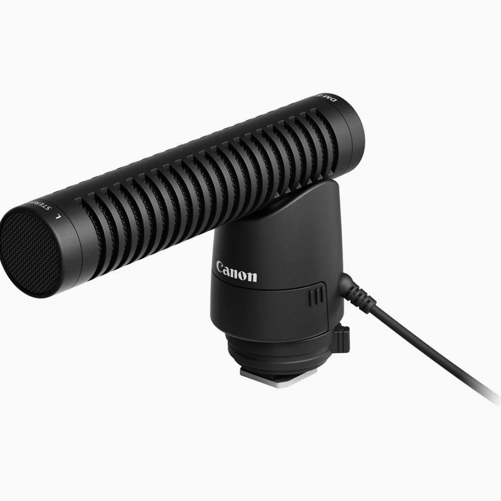 Canon DM-E1 zewnętrzny mikrofon kierunkowy stereo (z szerokim zakresem częstotliwości, wysoka czułość, odpowiedni do kamer EOS)