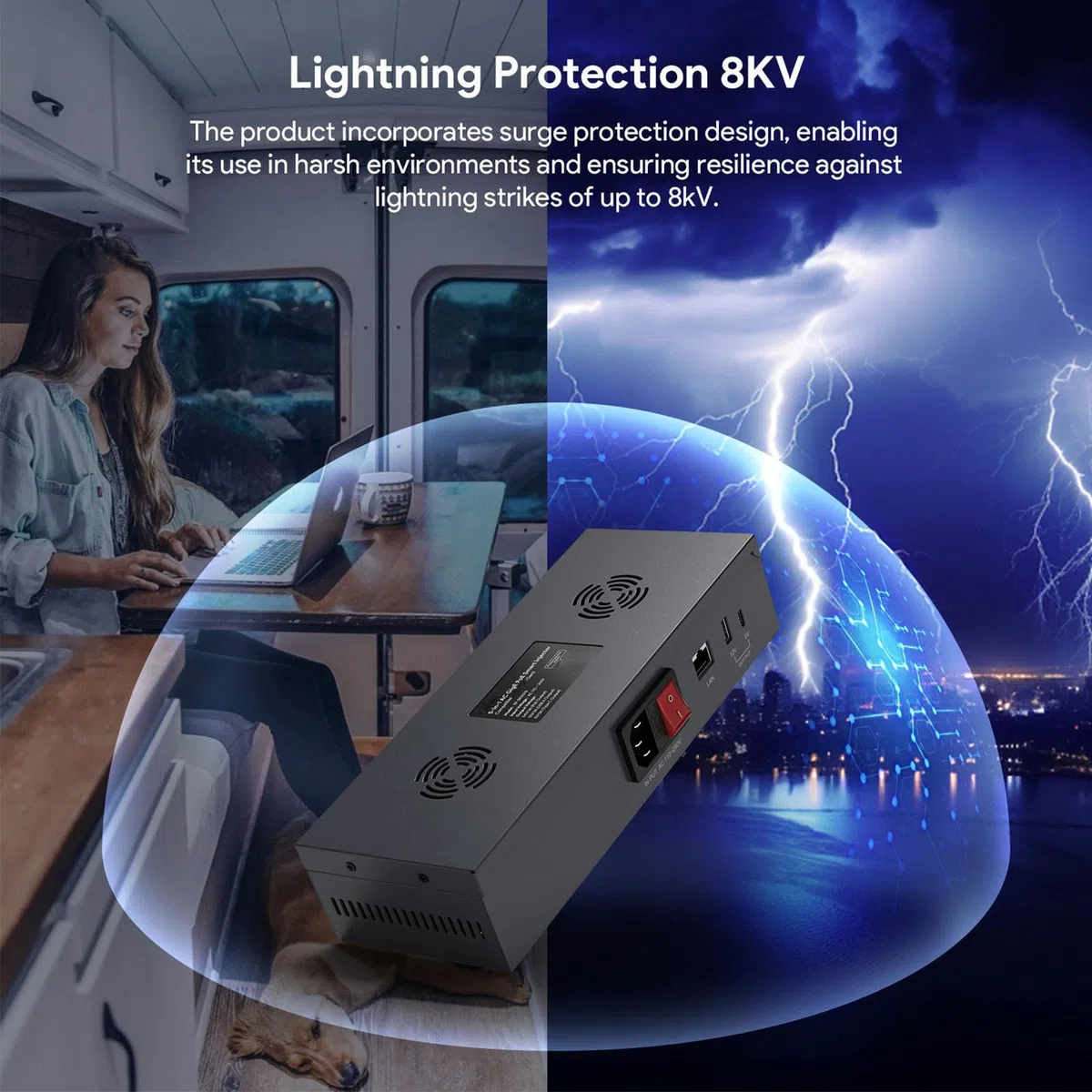 Generic Zestaw Gigabitowego Iniektora PoE 150 W Zapewniający szybką wydajność Sieci Rozdzielacz GigE PoE do Anten Mini Antenowych (wtyczka UE)