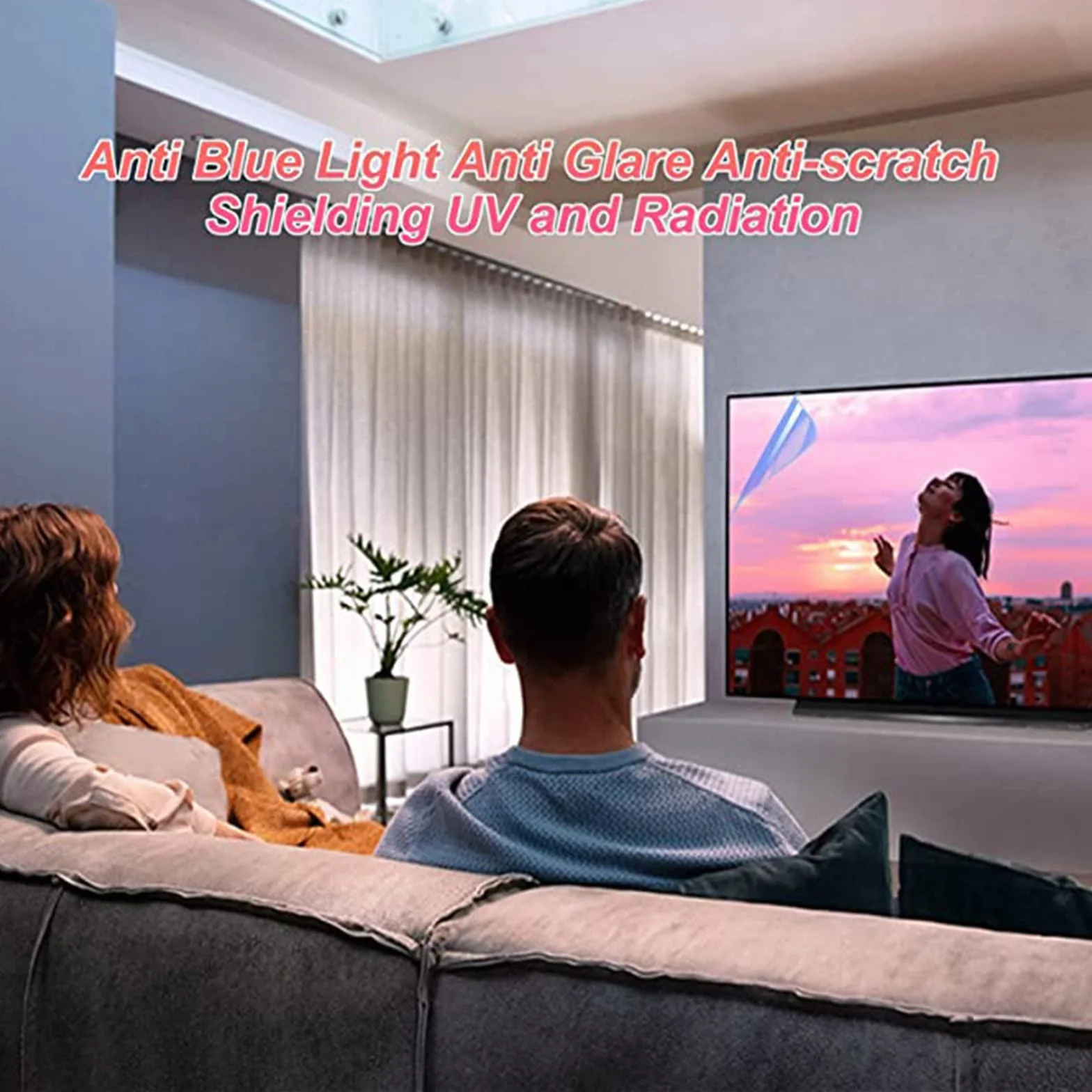 Ochraniacz ekranu telewizora, matowy antyodblaskowy/antyrefleksyjny / przeciwpyłowy filtr sprawia, że światło miękkie łagodzi zmęczenie oczu dla Smart TV 4K LED Samsung, LG, 75" (1645 * 931)