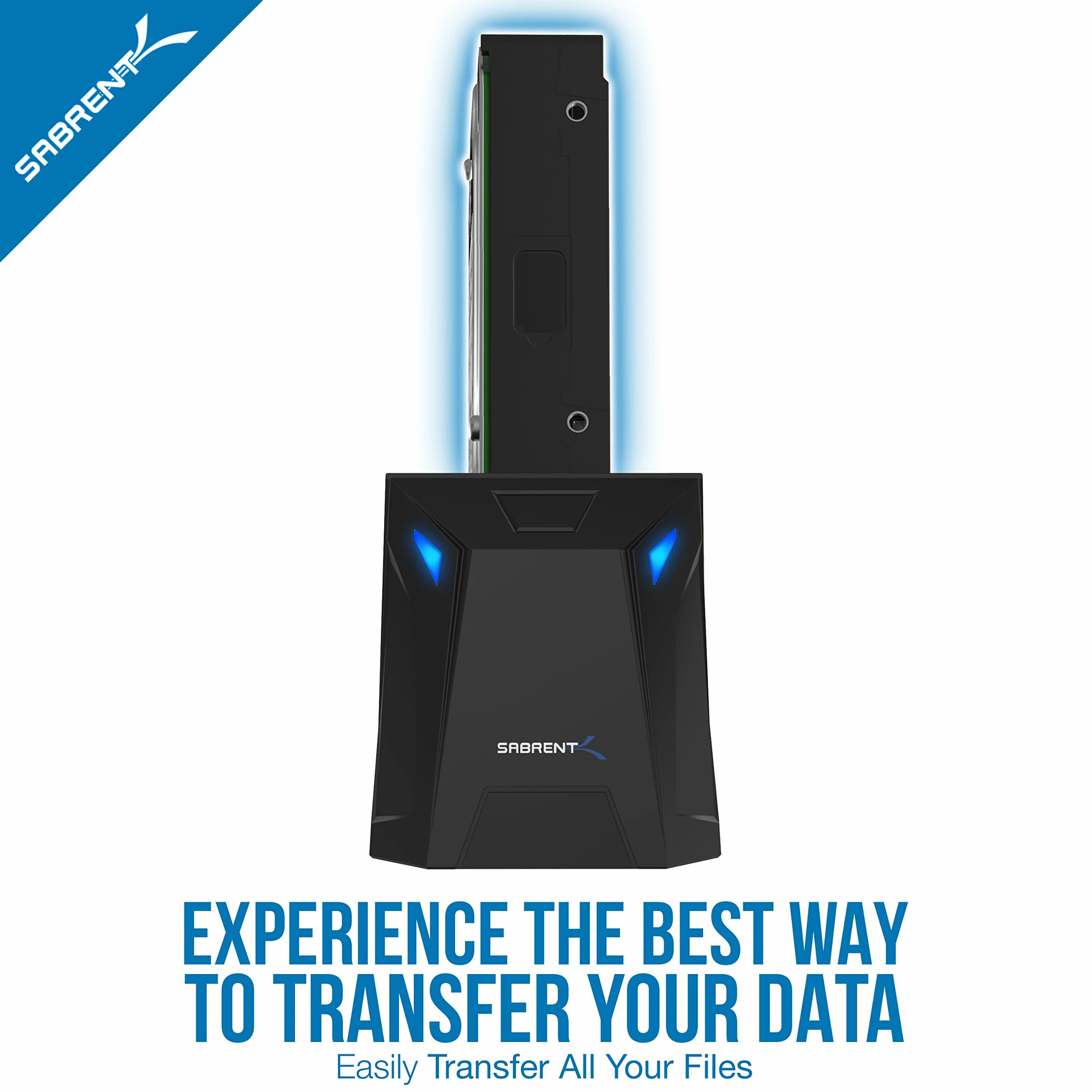 SABRENT SSD/HDD 2,5/3,5 cala stacja dokująca, obudowa dysków twardych, USB 3.2 Gen1 dysk twardy, sata na USB Enclosure z zasilaczem 12 V, zewnętrzny adapter do dysku twardego typ A z kablem 1,8 m, bez narzędzi