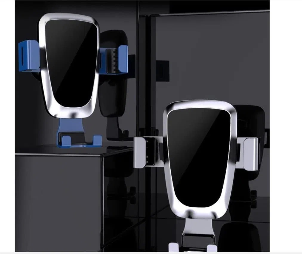 Samochodowy Uchwyt na Telefon Uchwyt samochodowy do telefonu Air Vent Clip Mount Mobile Stand Smartphone GPS Support Uchwyt na Telefon do Samochodu (Blue : Black)