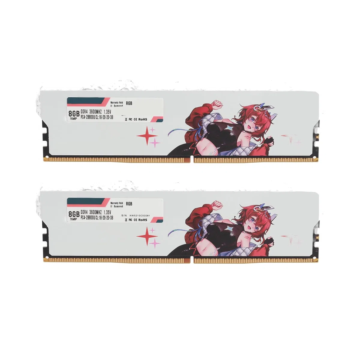 Generic Pamięć RAM DDR4, XMP2.0 Rozpraszanie Ciepła Stabilna wydajność Moduł Pamięci Stacjonarnej 3600 MHz Komputer do Gier (16 GB (2x8 GB))