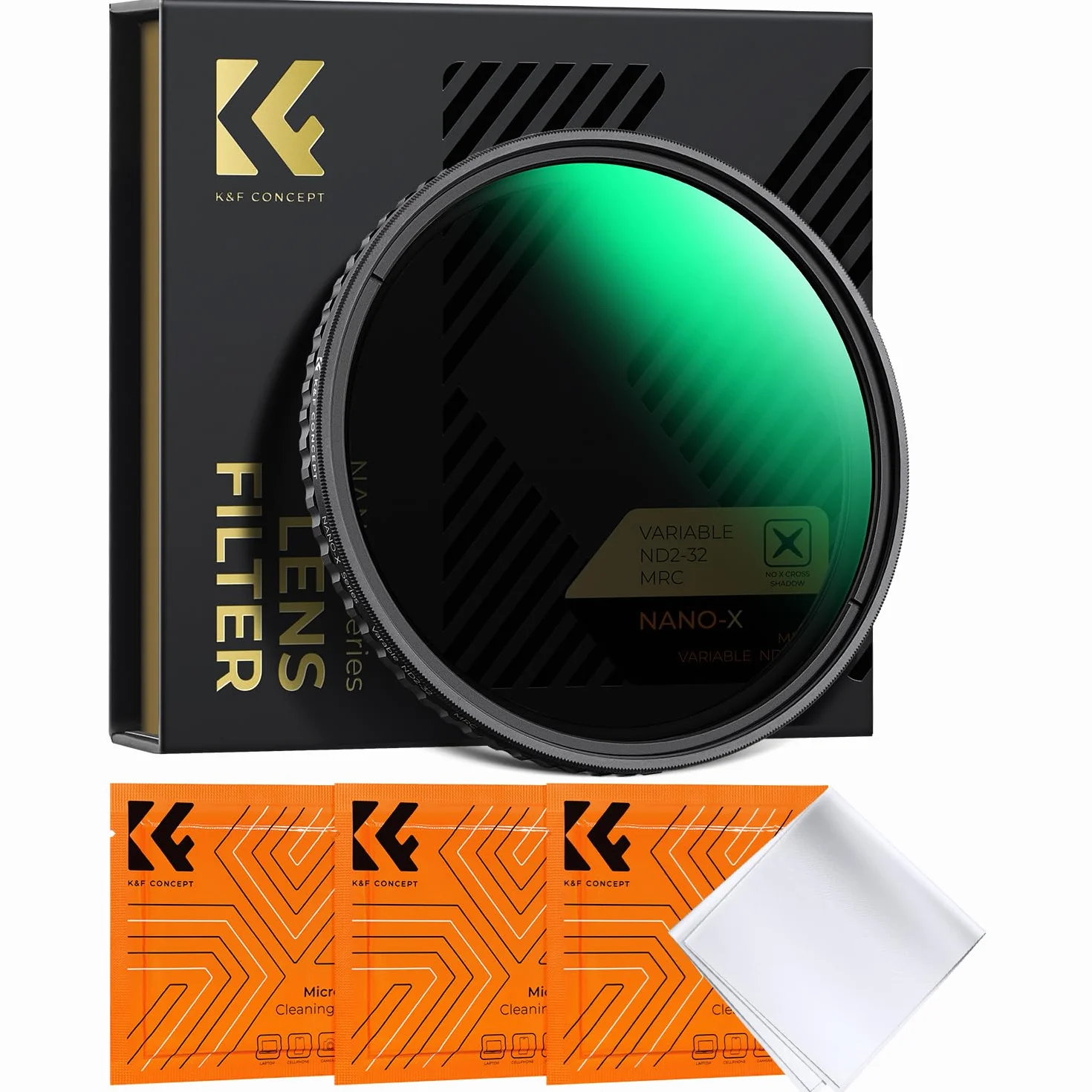K&F Concept 37 mm zmienne filtry ND ND2-32 regulowane fader neutralna gęstość ND2 - filtr ND32, NO Spot X Black X, MRC 28-warstwowy, ultra cienki, wodoodporny (seria Nano-X) | Szkło optyczne z 28-warstwową powłoką nano, bez wzoru "X", obraz HD, odporne na
