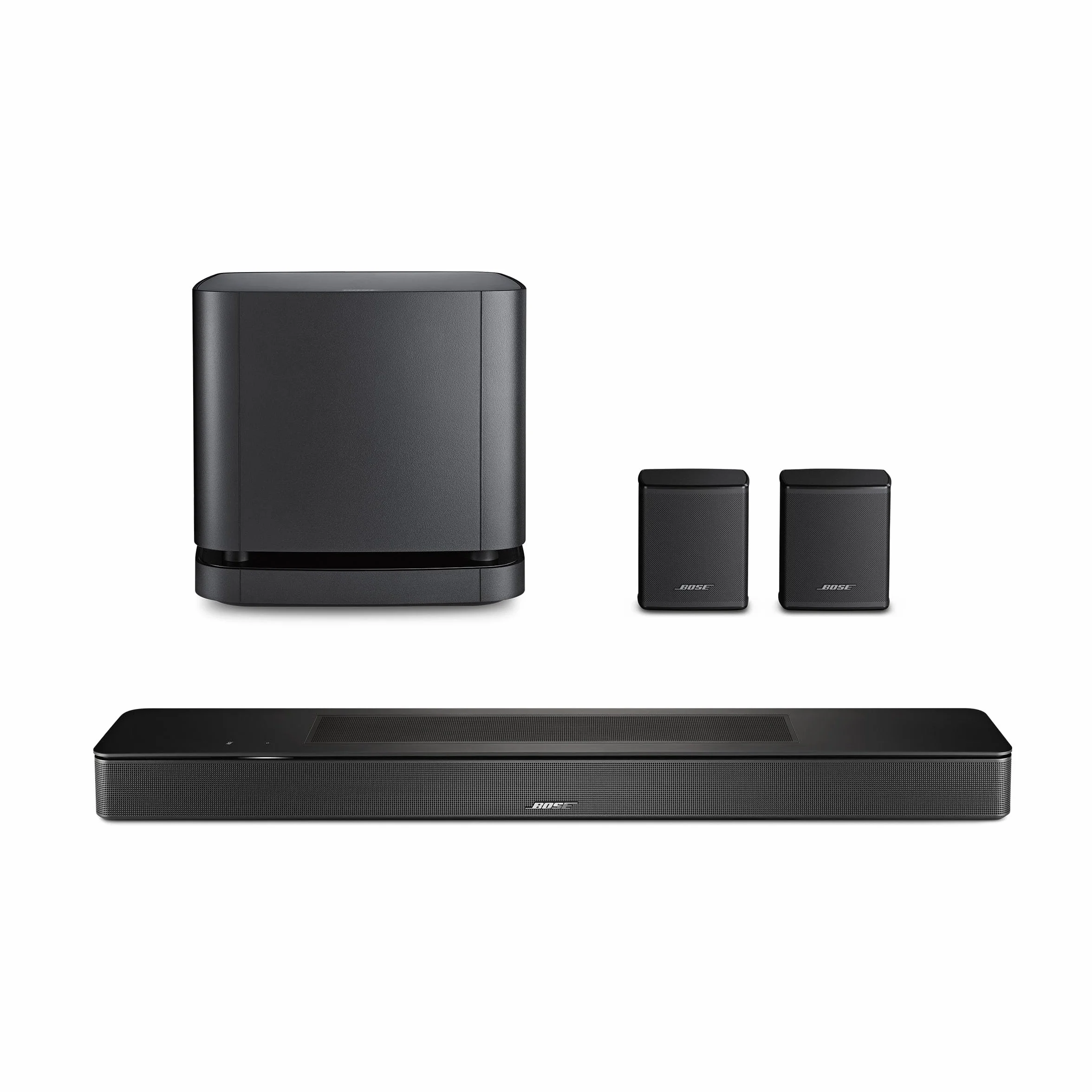 Bose Smart Dolby Atmos Soundbar, głośnik Bluetooth z funkcją sterowania głosem i wbudowaną funkcją Amazon Alexa, współpracuje z funkcjami Asystenta Google, czarny