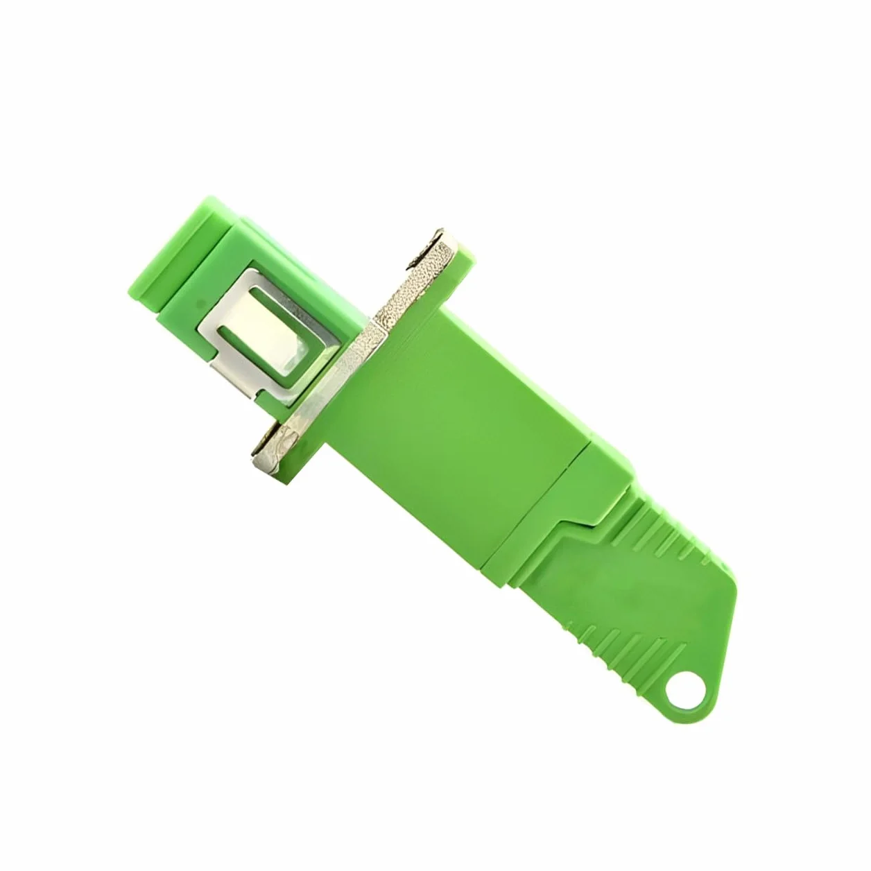 Elfcam - Adapter światłowodowy Simplex E2000/APC żeński na SC/APC żeński, zestaw 1 szt