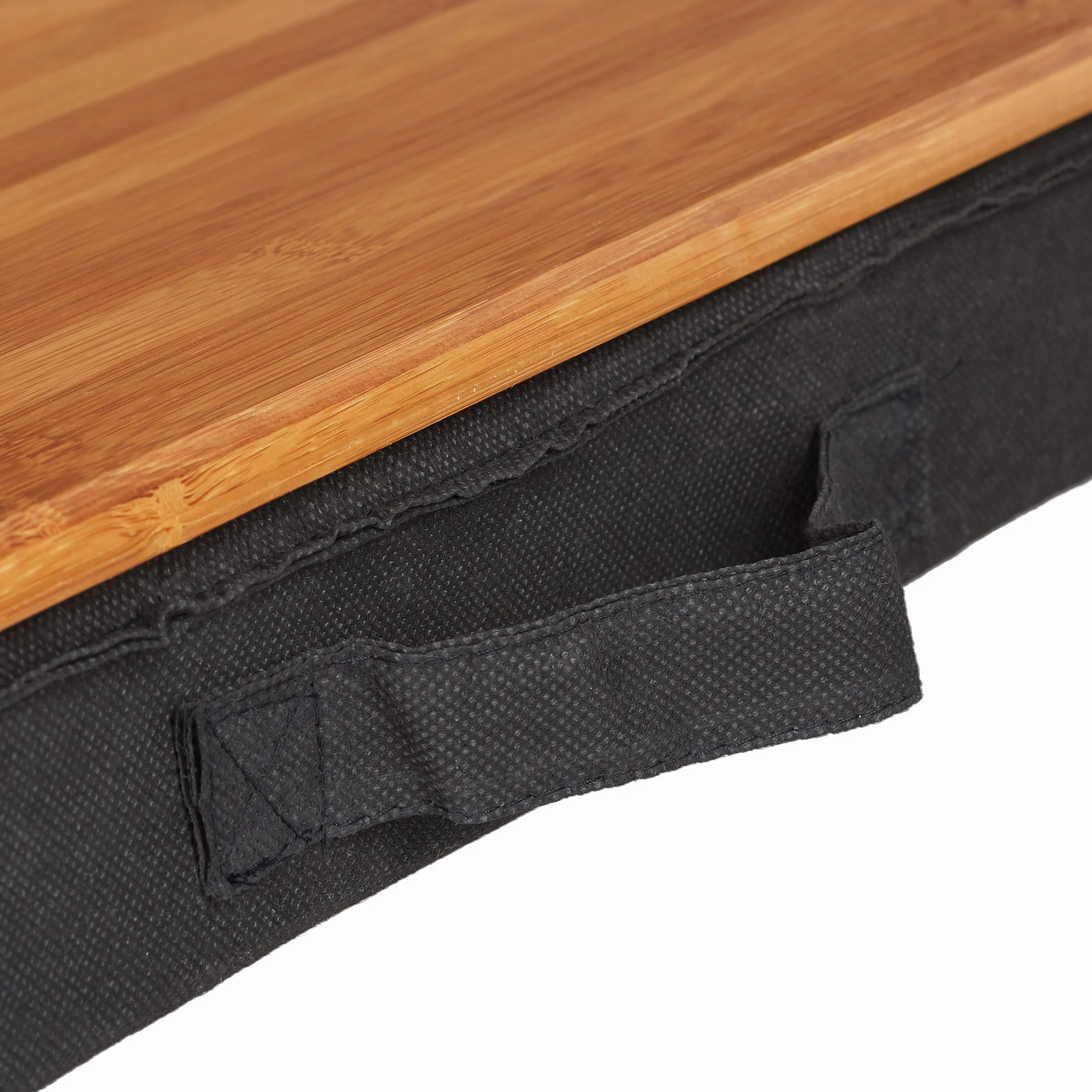 Relaxdays stolik pod laptopa taca do łóżka bambus 51x37cm naturalny