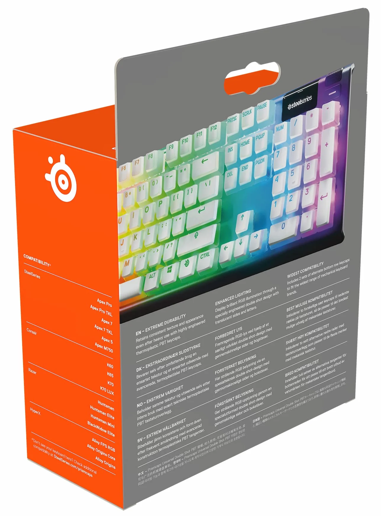 Steelseries Prismcaps 60203 Nakładki na Klawisze, Biały, 104 klawisze