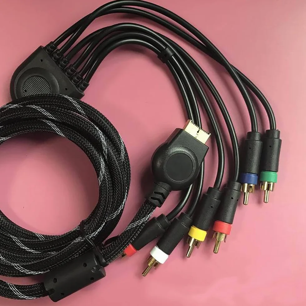 PS2 PS3 Kabel Komponentowy AV, 1,8 m Kabel Audio Wideo HD 1080P Kable do Komponentów YPbPr Wyjście YPRPB do Konsoli PS2/PS3, HDTV, Monitora