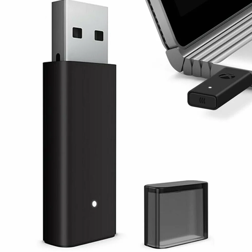 Bezprzewodowy adapter USB do gier do Win 10 / XBOX One PC Controller X/S/Elite Series, bezprzewodowy adapter kompatybilny z kontrolerem Xbox do PC Windows 10/11/8/8.1/7