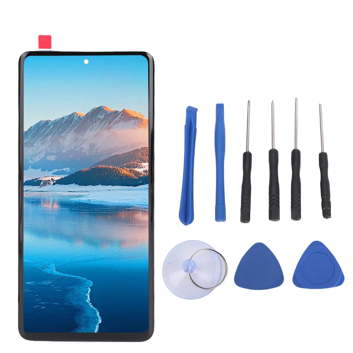 Cuifati Zespół Digitizera z Ekranem Dotykowym Smartfona Edge 60 z Zestawem Narzędzi do Naprawy Funkcji Odcisków Palców, Oryginalna jakość Zamiennika Ekranu Telefonu, Profesjonalna Instalacja dla