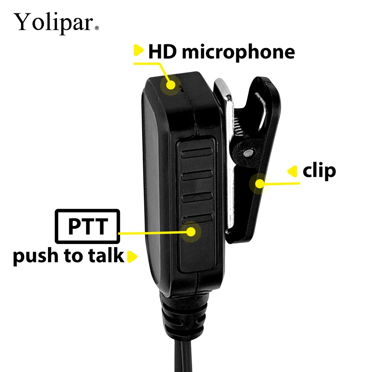 Zestaw do monitoringu słuchawek kompatybilny z BaoFeng, BTECH, Kenwood Walkie Talkie z mikrofonem PTT, akcesoria do zestawu słuchawkowego (w kształcie litery G)