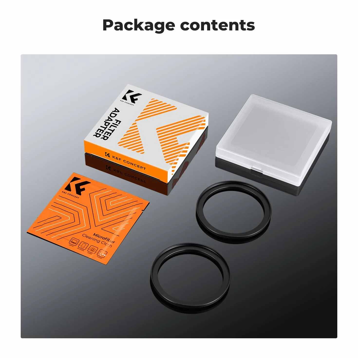 K&F Concept Metalowy pierścień Step Up 72 mm-77 mm, 72 mm do 77 mm, aluminiowy adapter do obiektywu aparatu, adapter pierścienia, pierścień adaptera do obiektywów aparatu, czarny