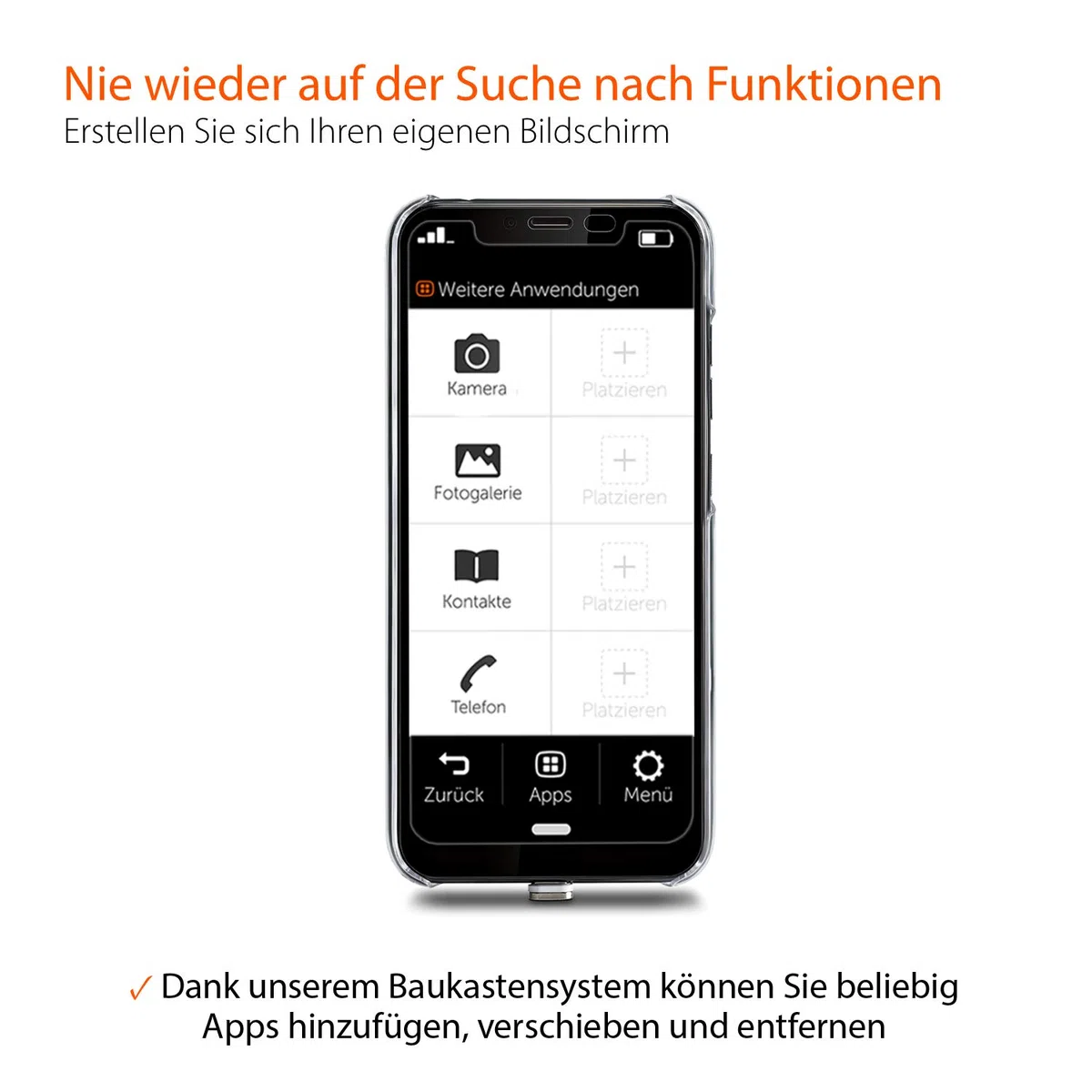 Gigaset GS195LS smartfon dla seniorów Made in Germany z 3 GB RAM bez umowy – z indywidualnym ekranem startowym, funkcją powiadomienia, bardzo dużym wyświetlaczem cyfry i tekstu, kolor tytanowo-szary