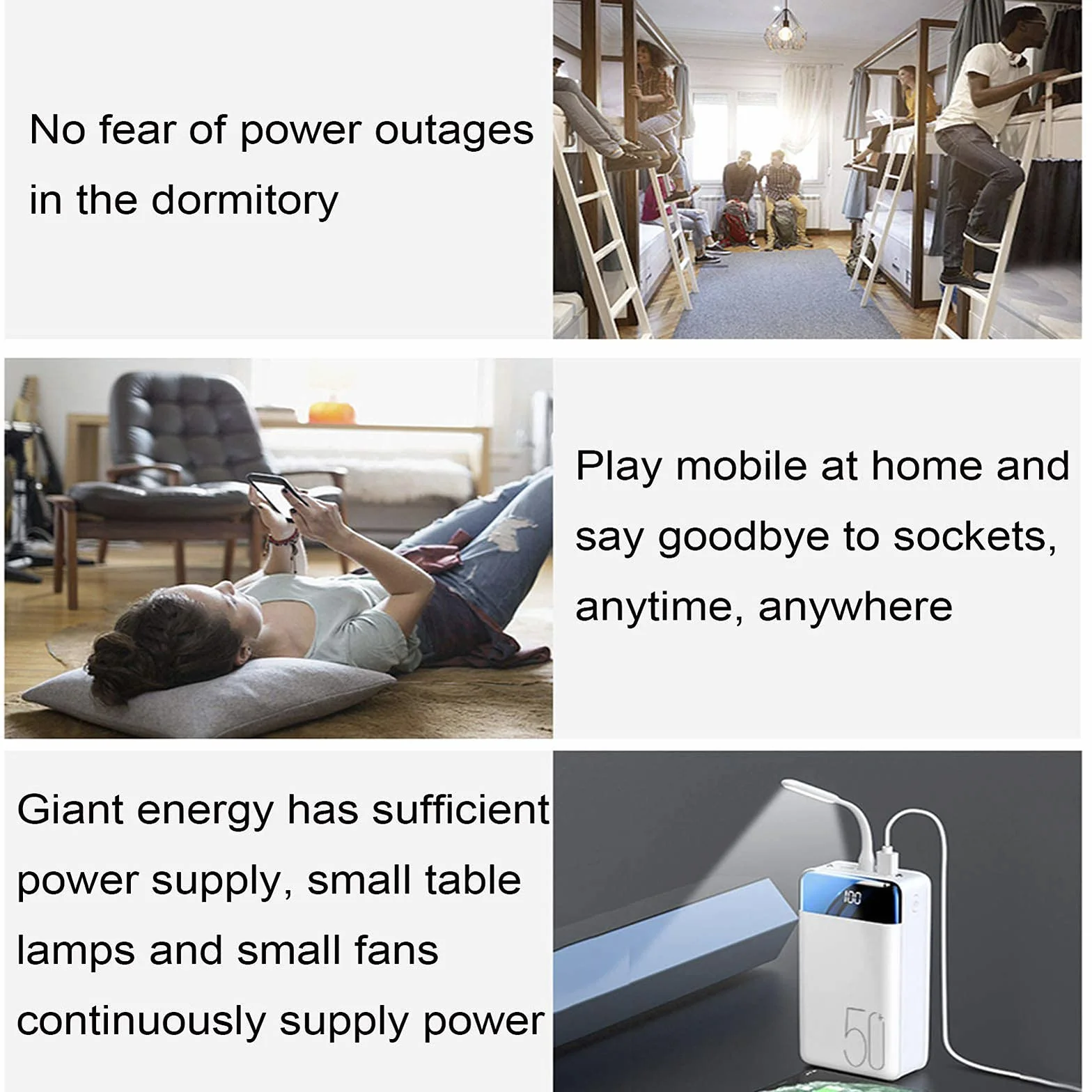 Powerbank 80000 mAh, akumulator USB C z wyświetlaczem LED typu C, szybkie ładowanie, powerbank, przenośna ładowarka, kompatybilna ze smartfonami i tabletami (rozmiar: czarny, kolor: 40000 mAh)
