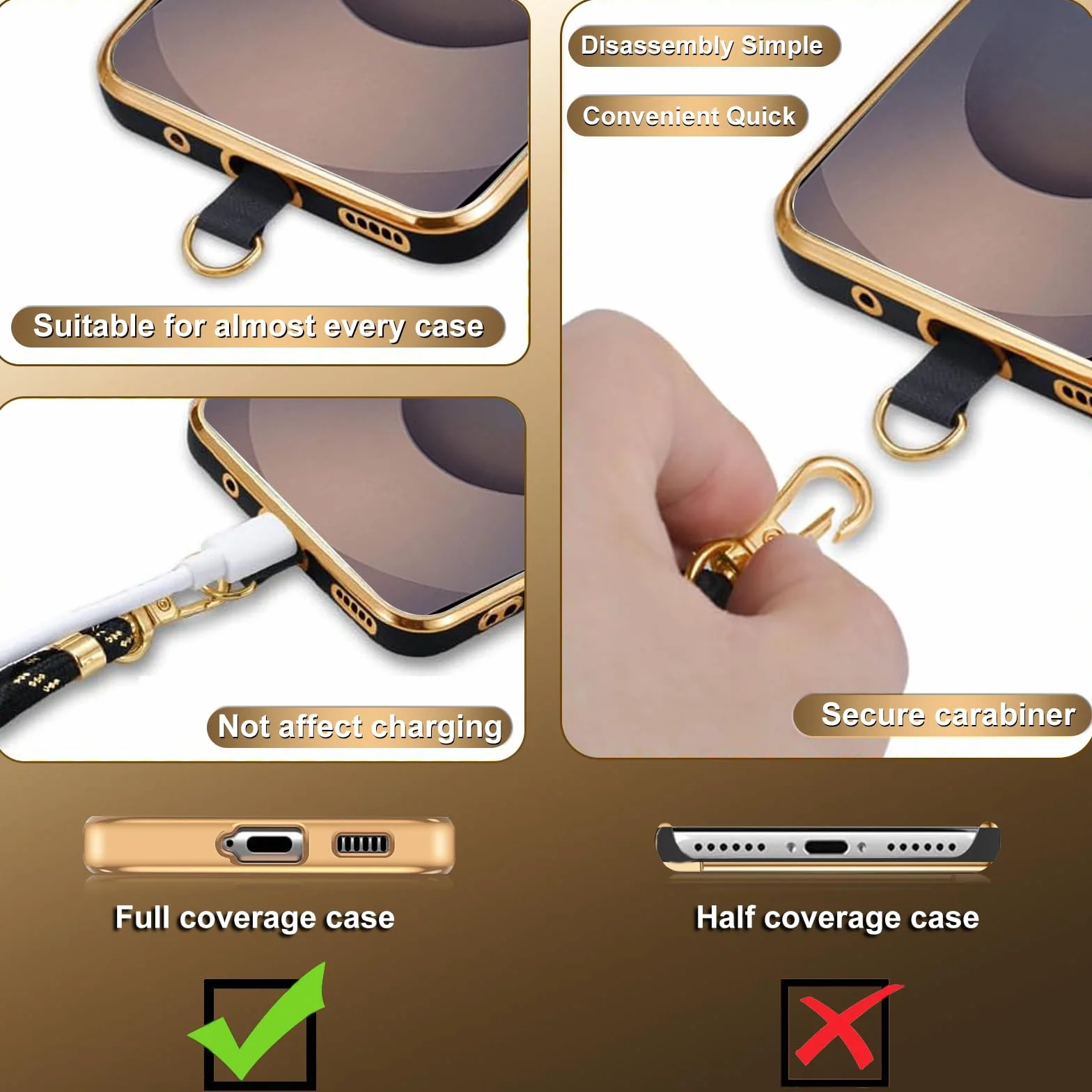Galwaniczne etui do Samsung Galaxy S26 Ultra ze smyczą Regulowany naszyjnik na telefon komórkowy pasek na ramię Odporny na wstrząsy silikonowy pokrowiec ze smyczą z pierścieniem Wsparcie