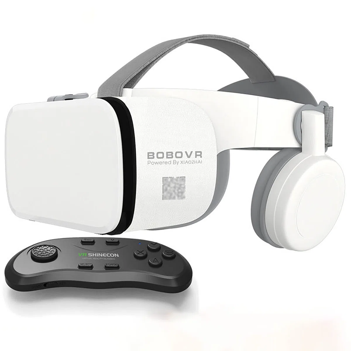 Okulary VR z pilotem zdalnego sterowania, okulary VR do filmów 3D gry wideo, VR Realidad Virtuales Game System VR zestaw słuchawkowy do iPhone'a Apple Android PC Phone (kolor: biały, rozmiar: B01)